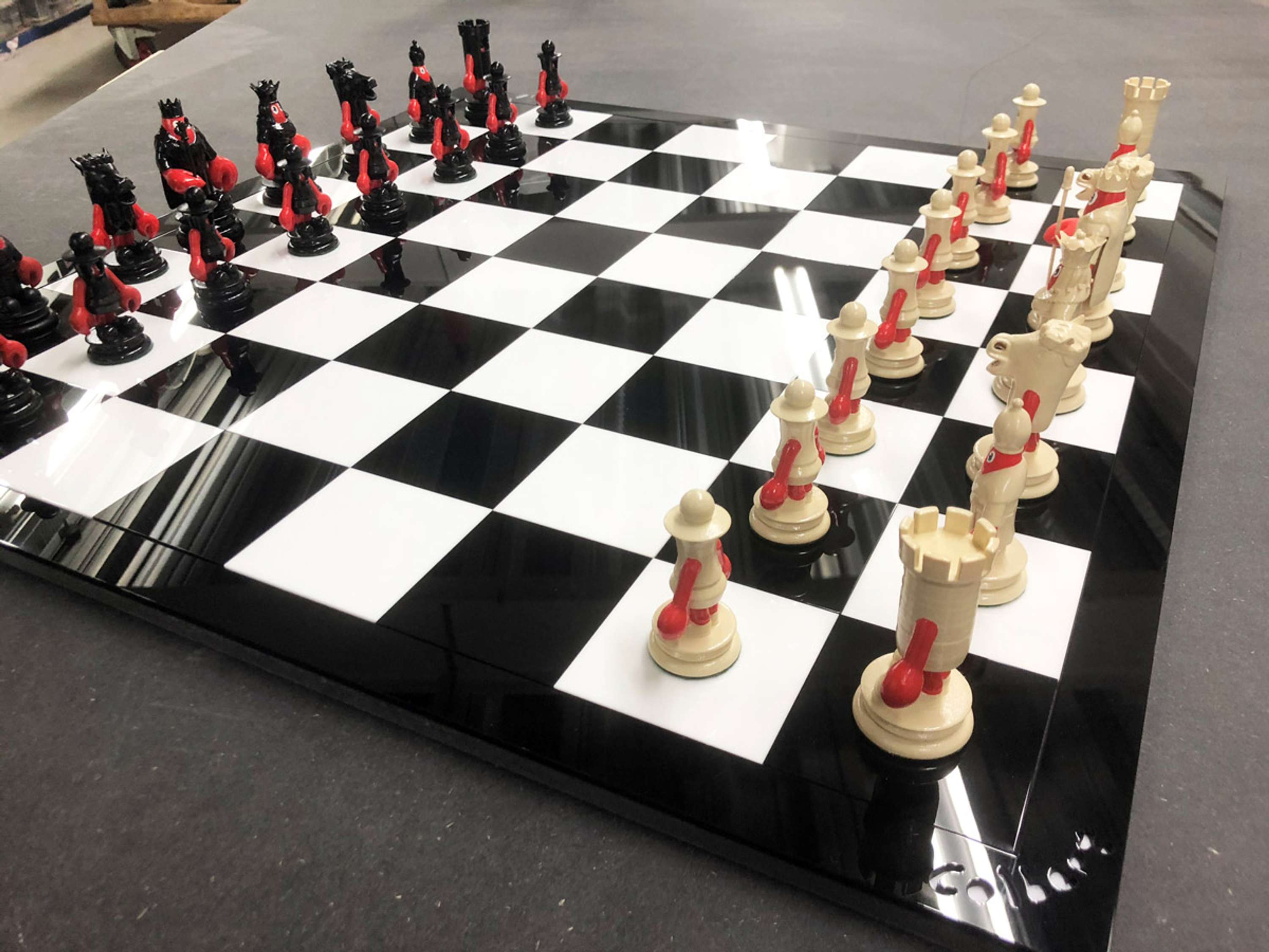 Fabricated Lobster Chess Set for Philip Colbert by Richard Graham