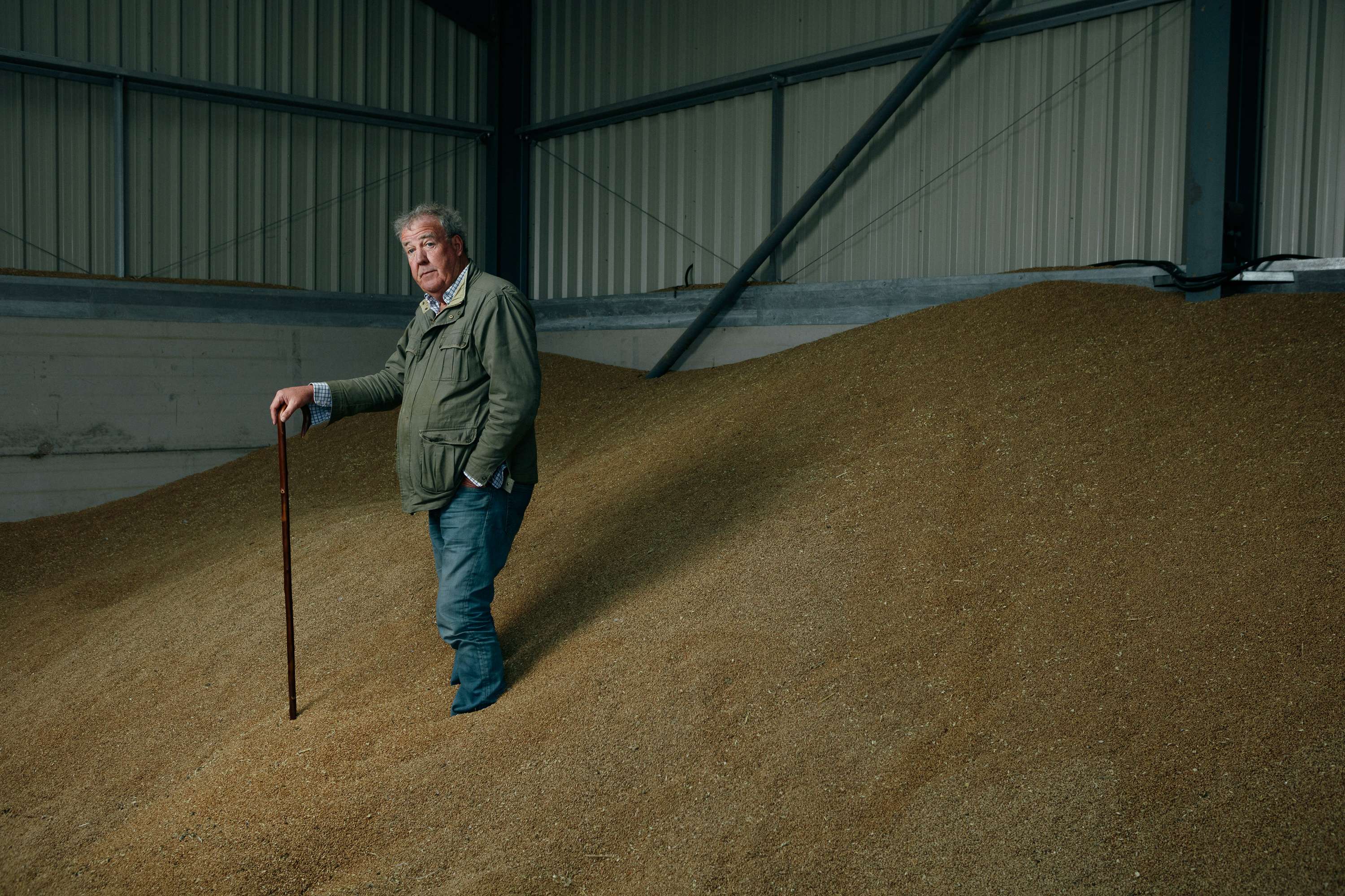 Jeremy Clarkson and a lamb - The Sunday Times Magazine by Charlie Clift