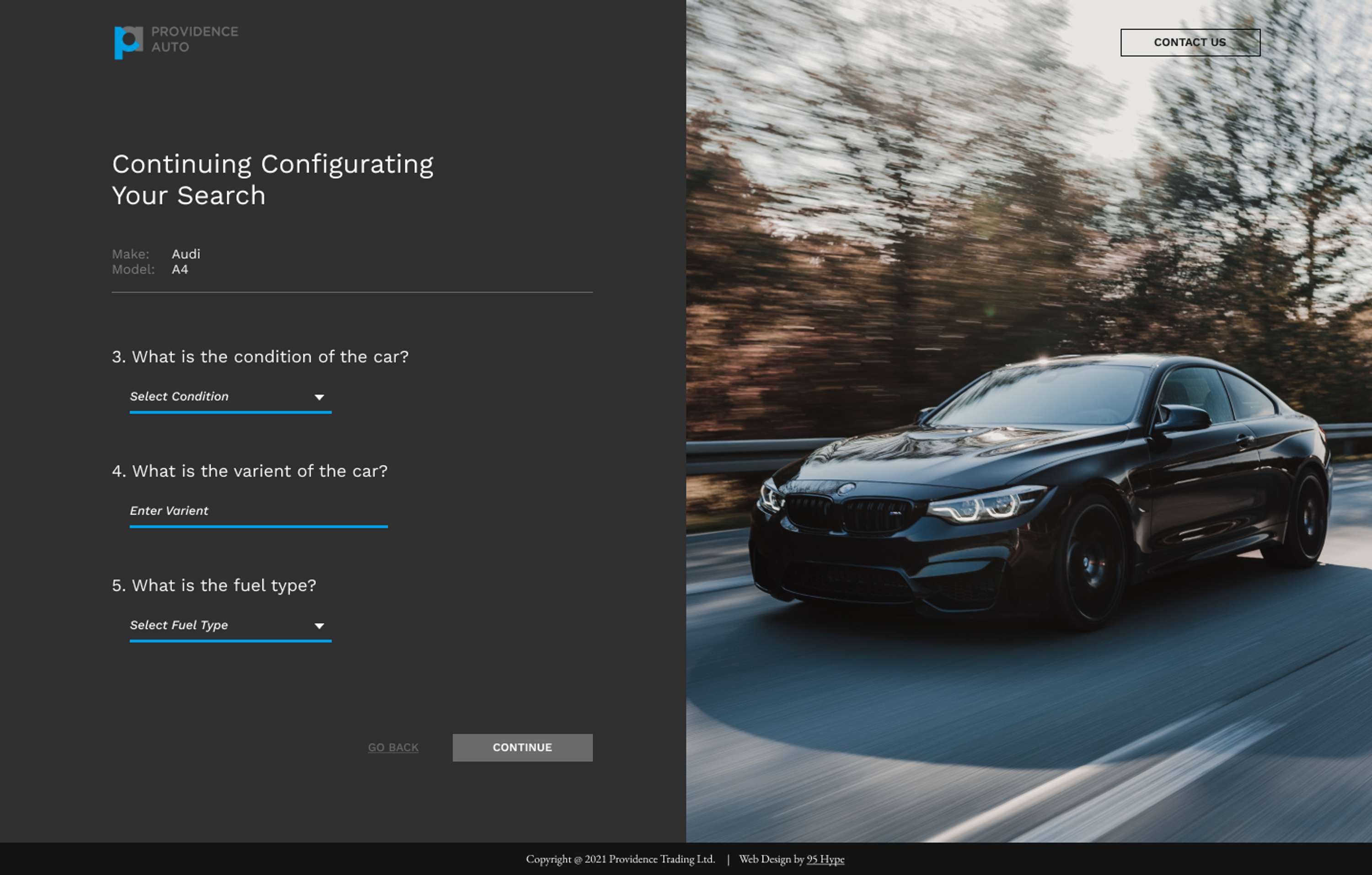 ProvidanceAuto web design & development by Greta Rimdziute