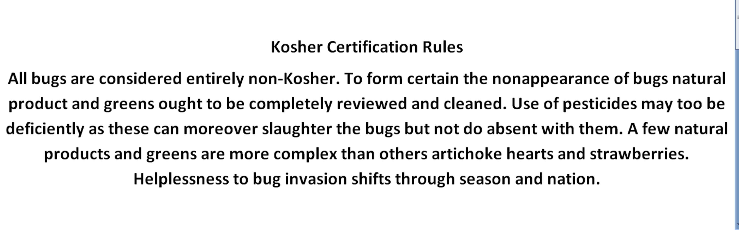 Kosher Certification Rules by Kosher Next