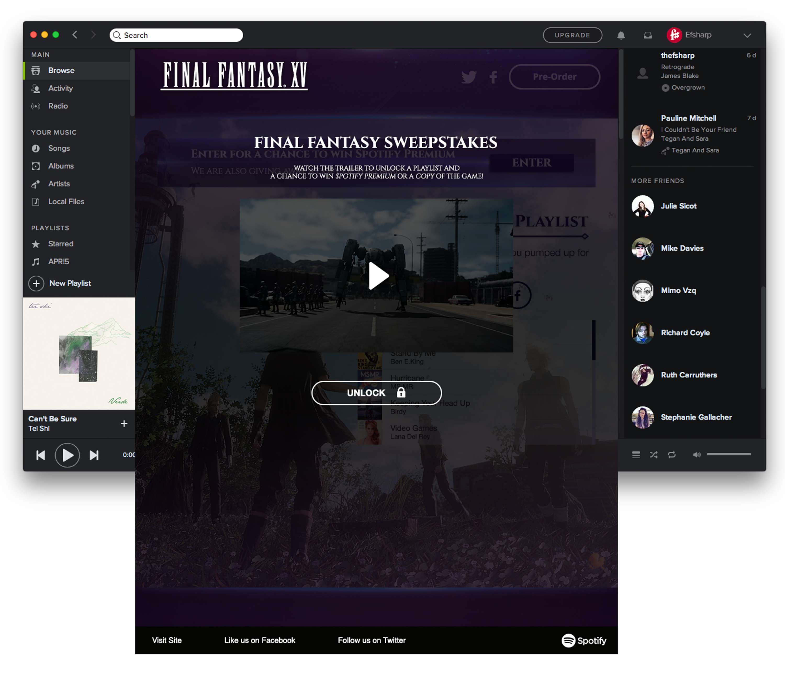 SquareEnix : FinalFantasyXV  x Spotify - Playlist by Heliena Hagos