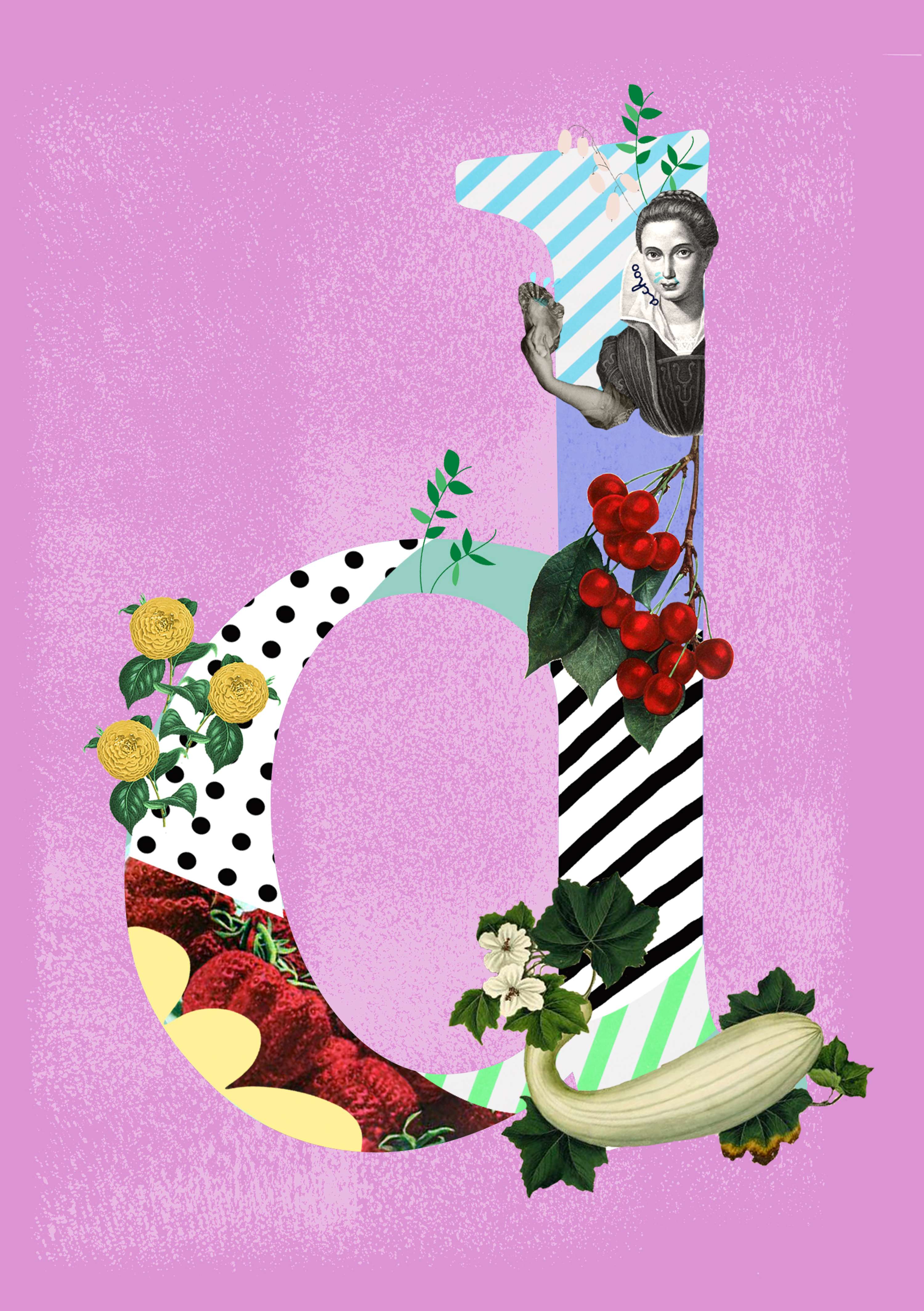 Collaged Typography by flavia felipe