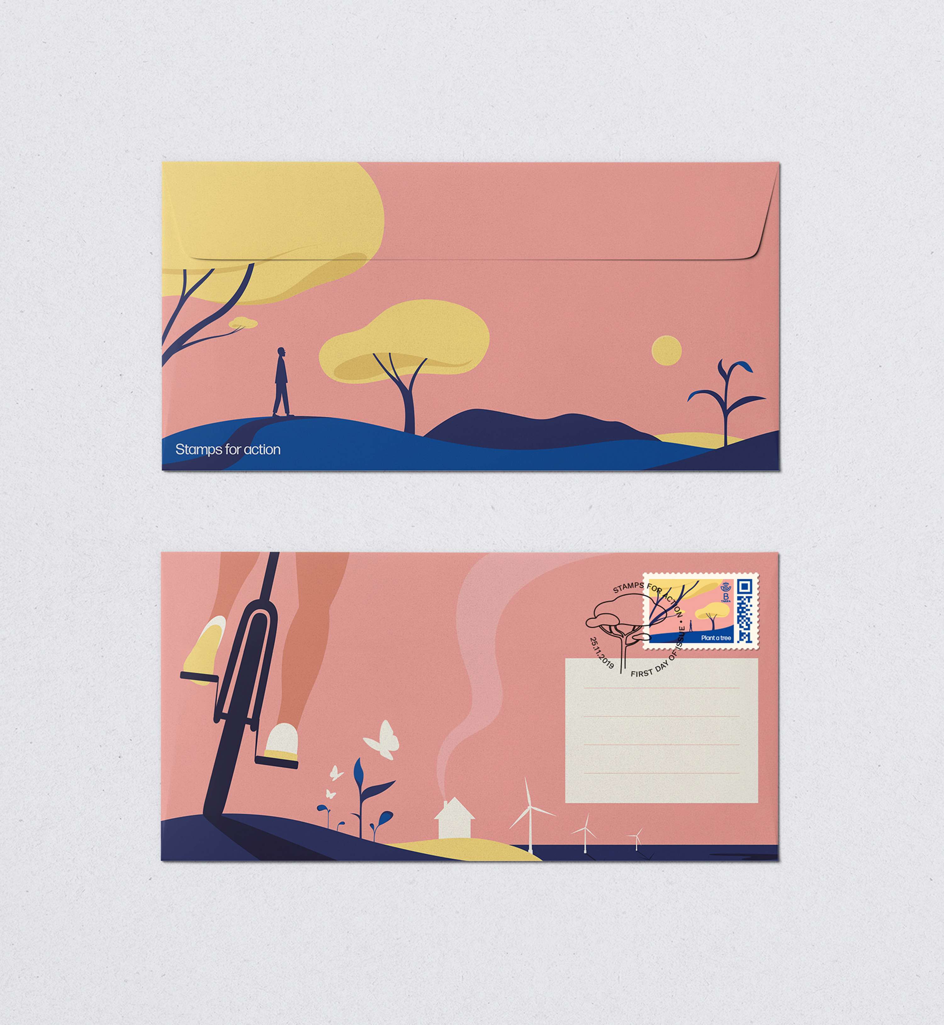 Stamps for action by Sara Brantby
