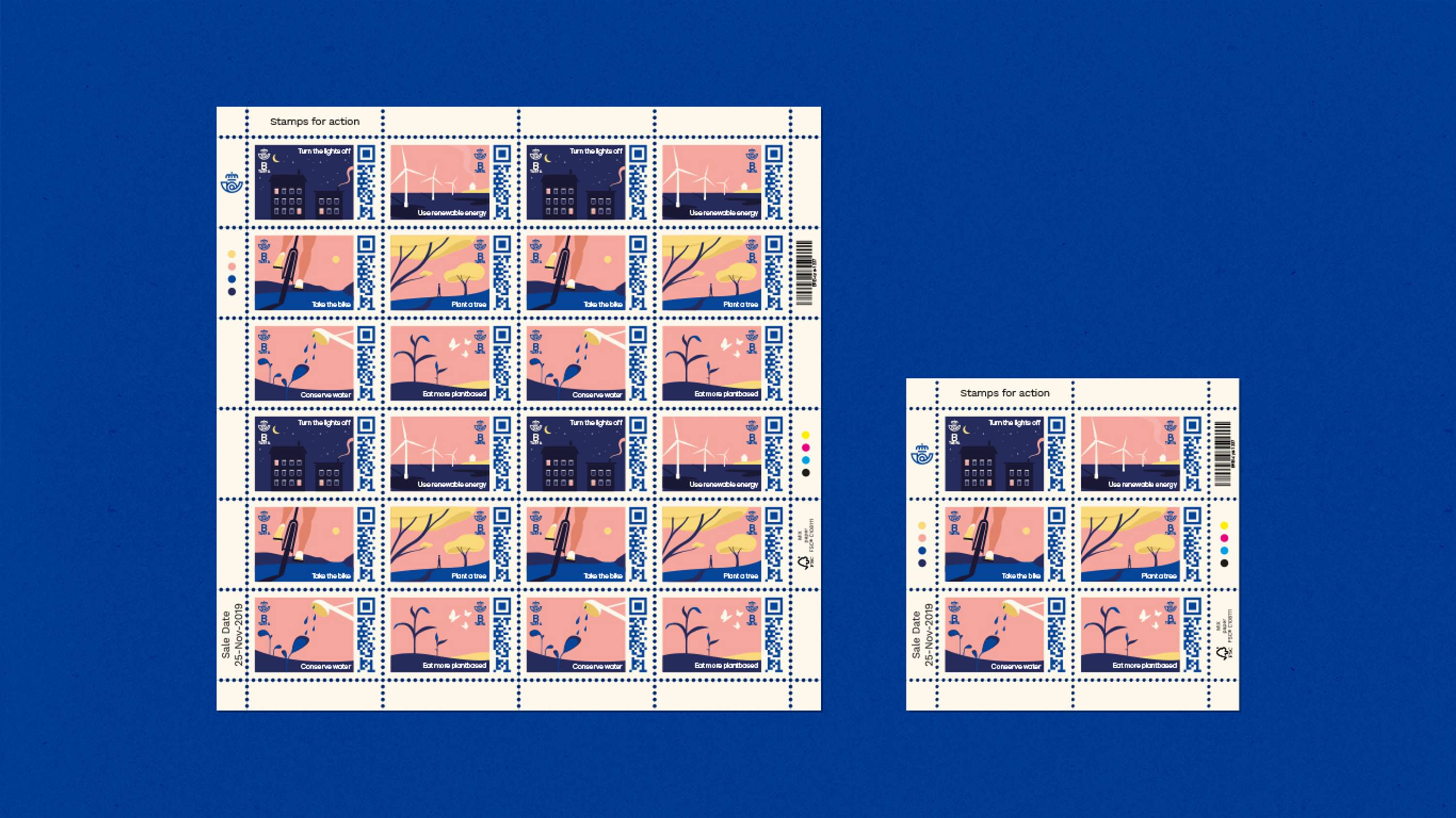 Stamps for action by Sara Brantby