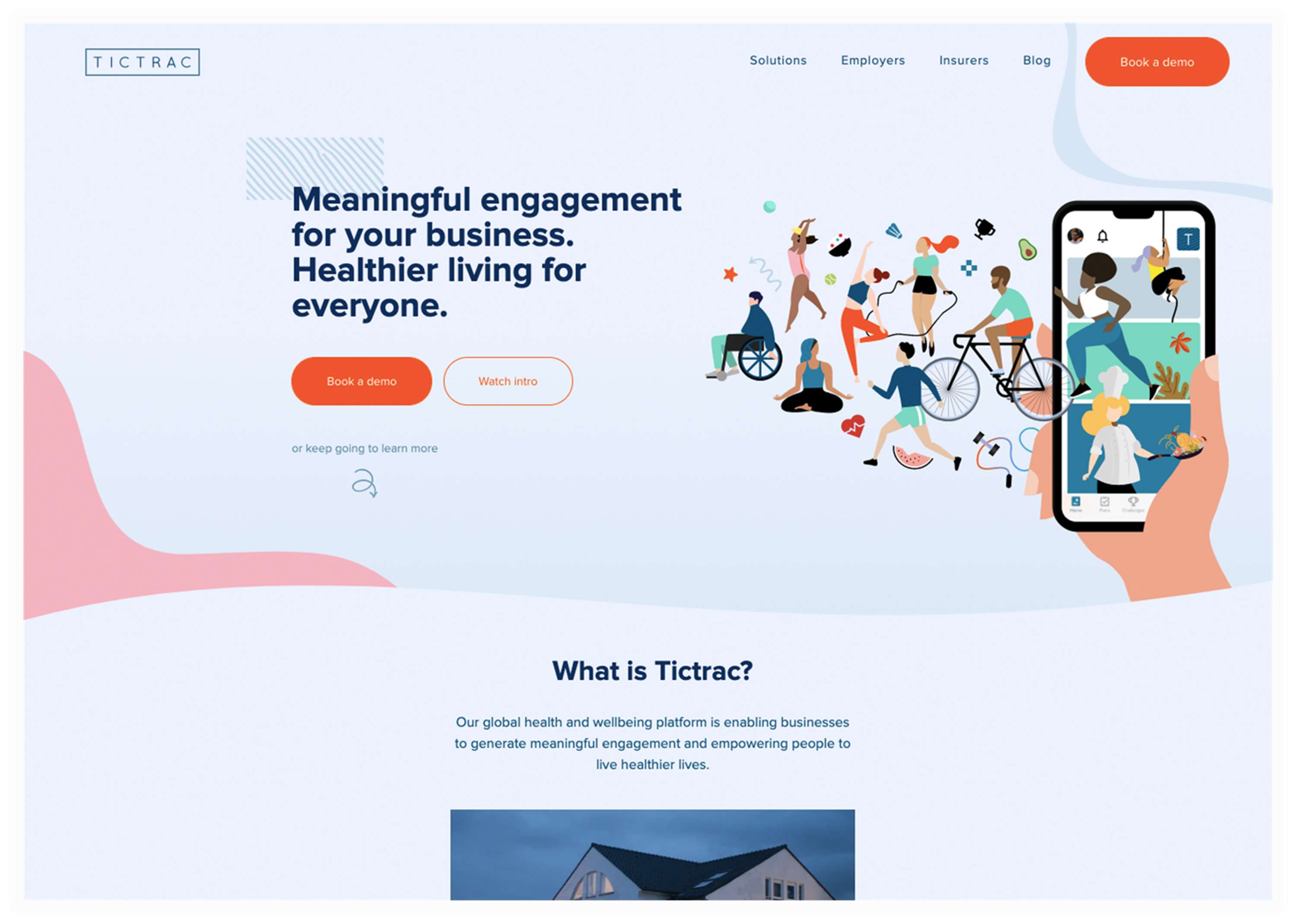 Visuals and email design for wellness app Tictrac by Ksenia Lowe