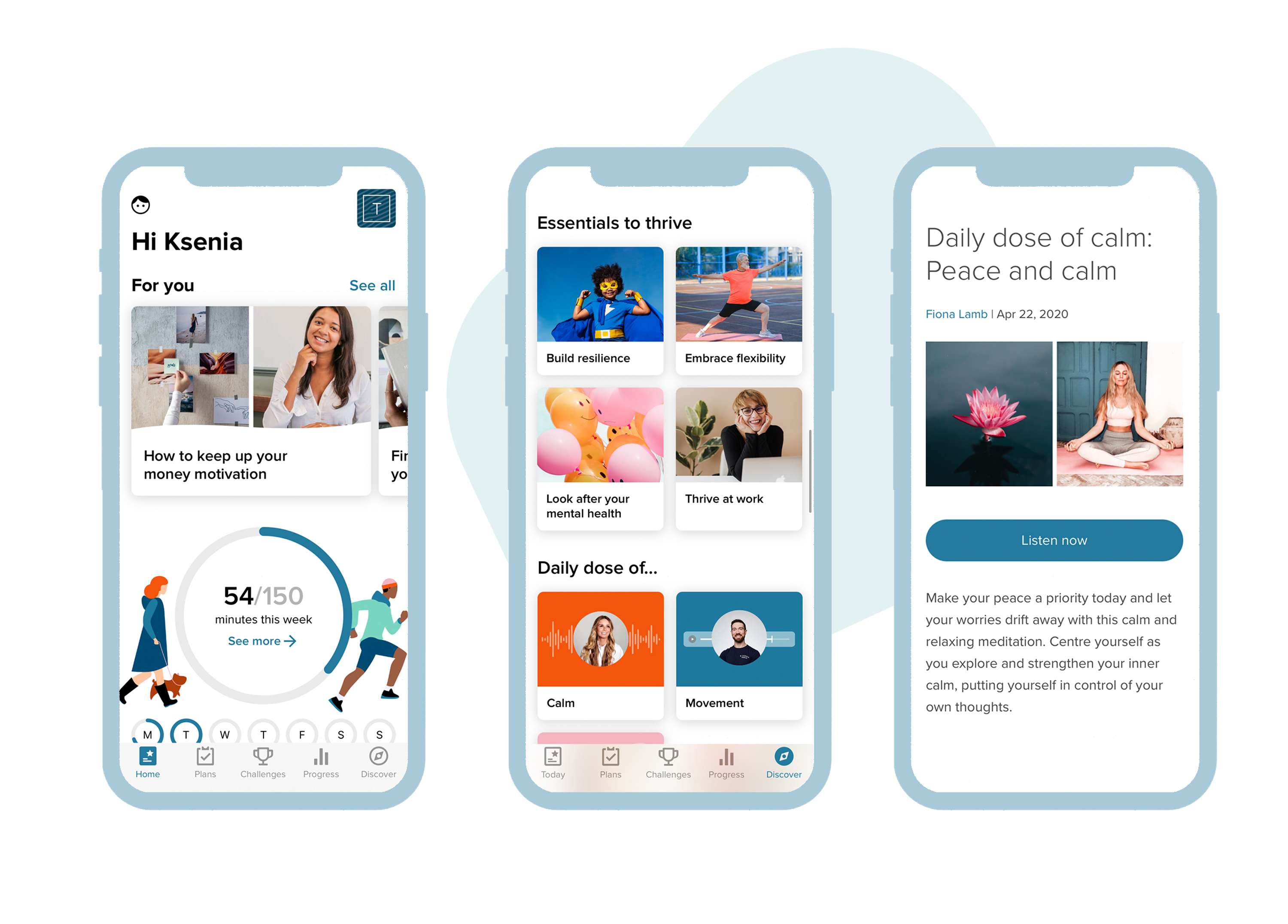 Visuals and email design for wellness app Tictrac by Ksenia Lowe