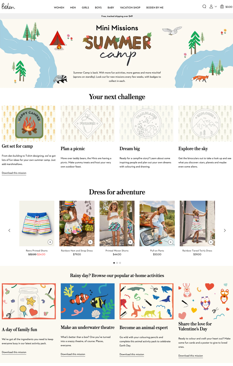 Mini Boden Summer Camp by Natalie Warren