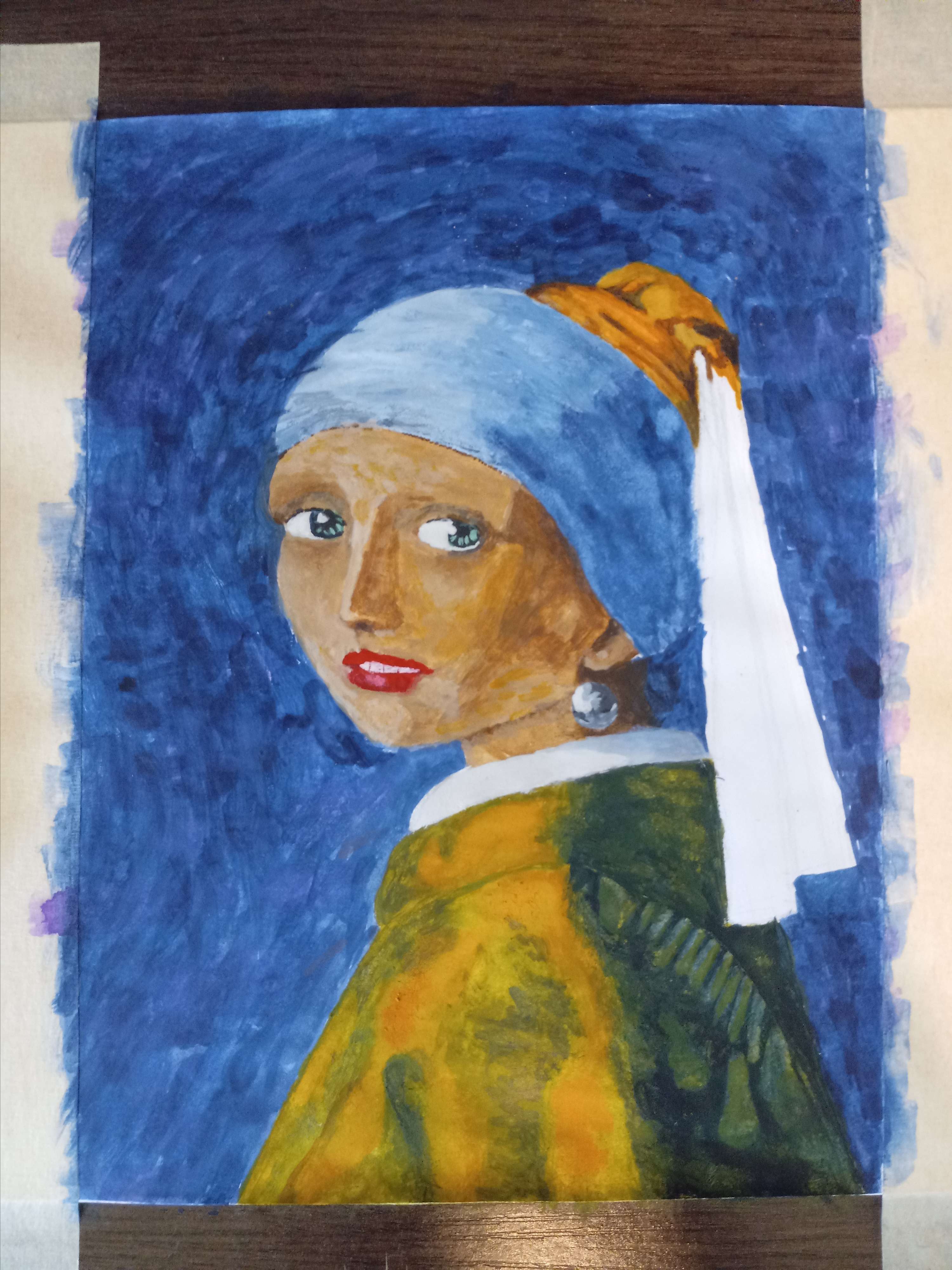 Girl with a Pearl Earring interpretation by Tevin Mukudi