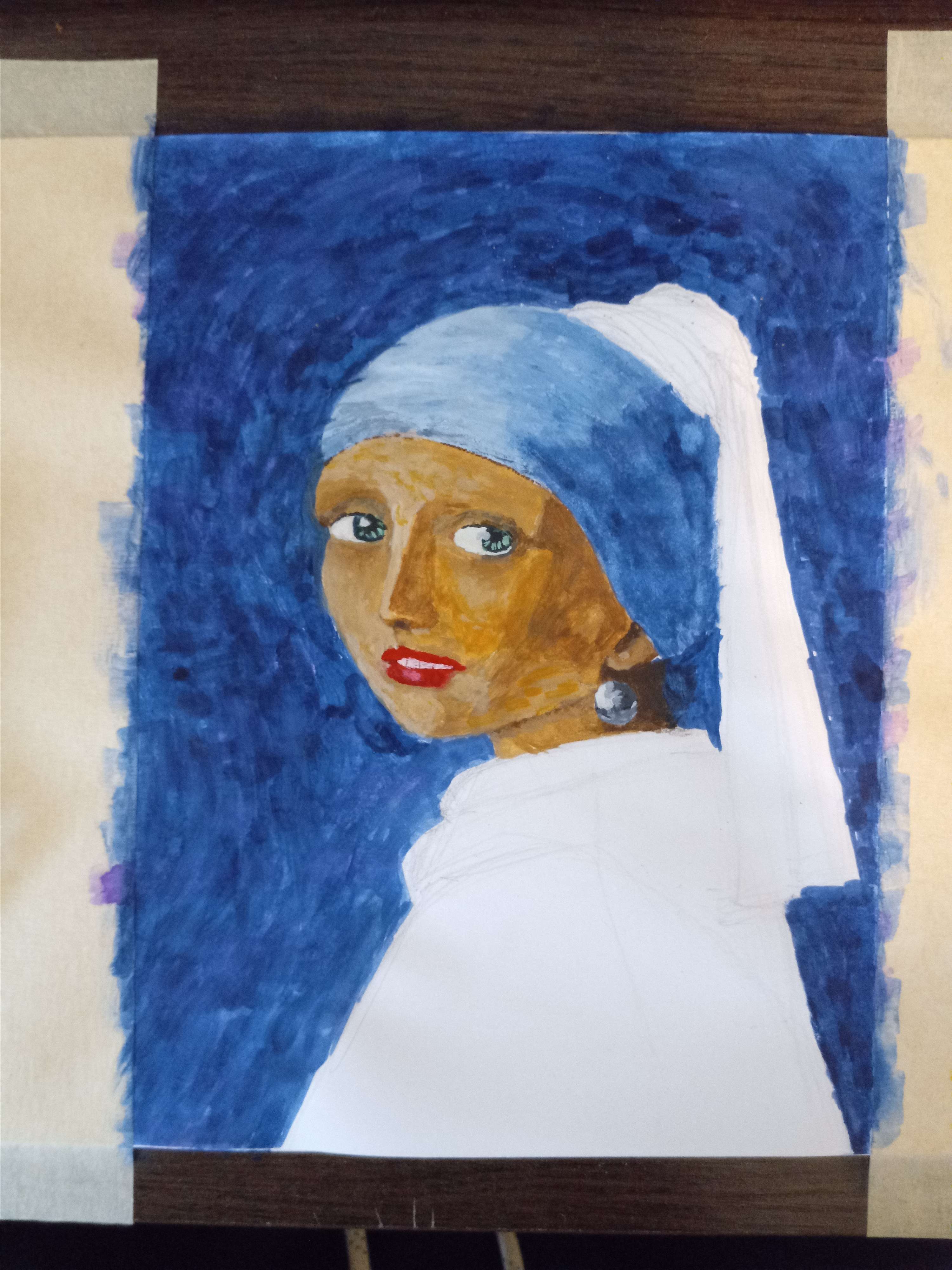 Girl with a Pearl Earring interpretation by Tevin Mukudi