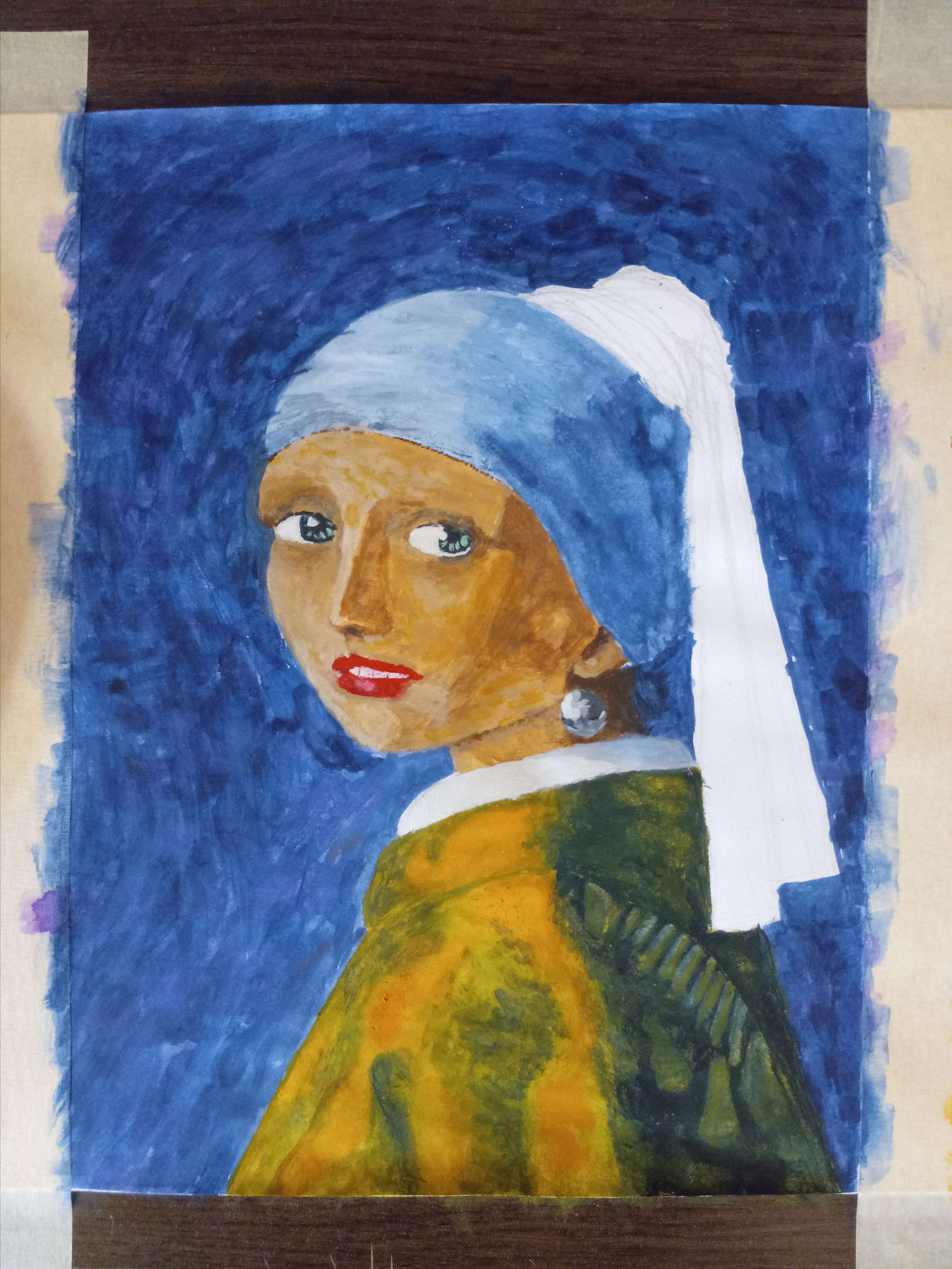 Girl with a Pearl Earring interpretation by Tevin Mukudi
