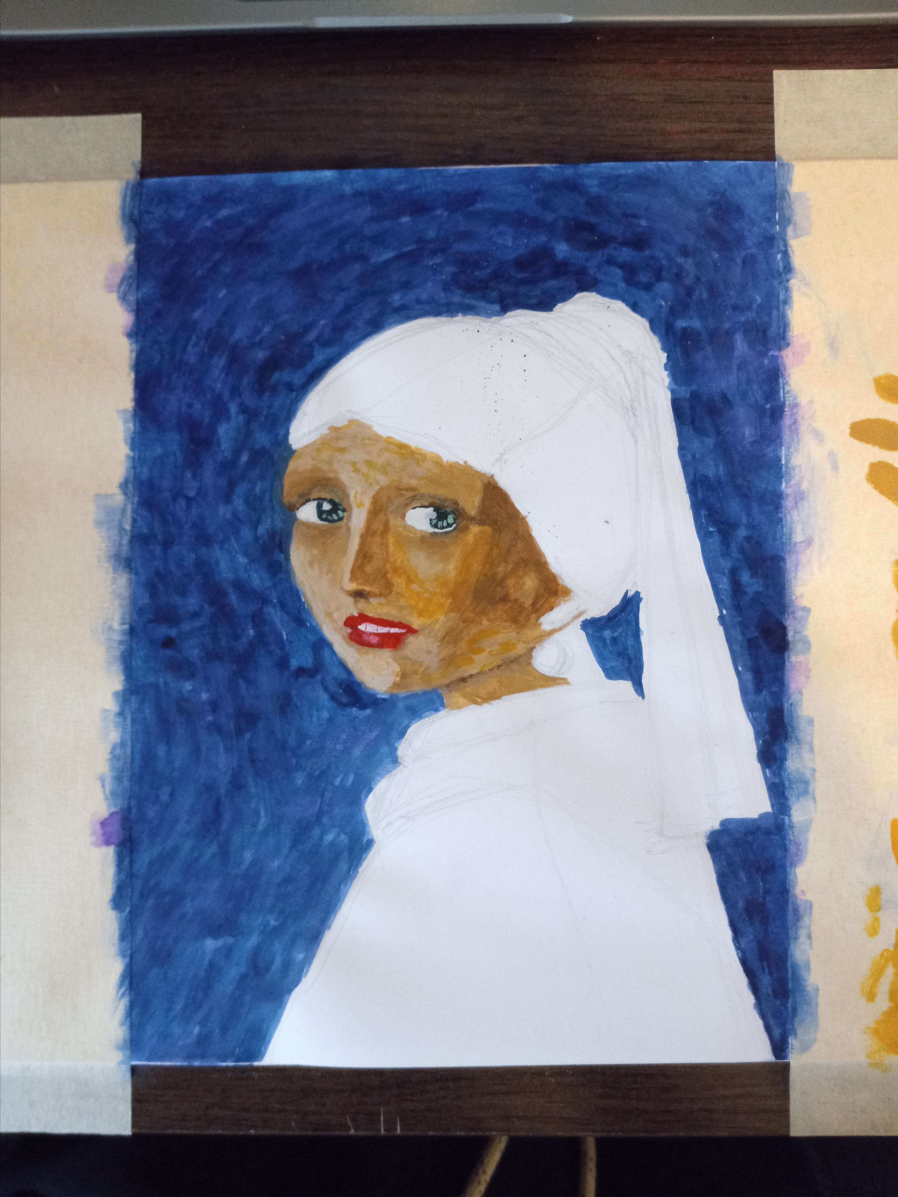 Girl with a Pearl Earring interpretation by Tevin Mukudi