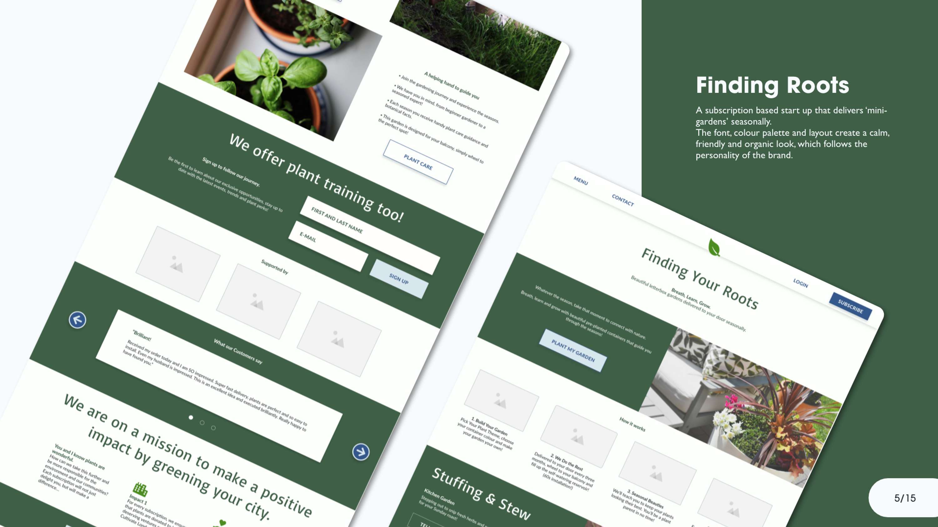 Website Design for 'Finding Roots' by Laxmi Owczarek