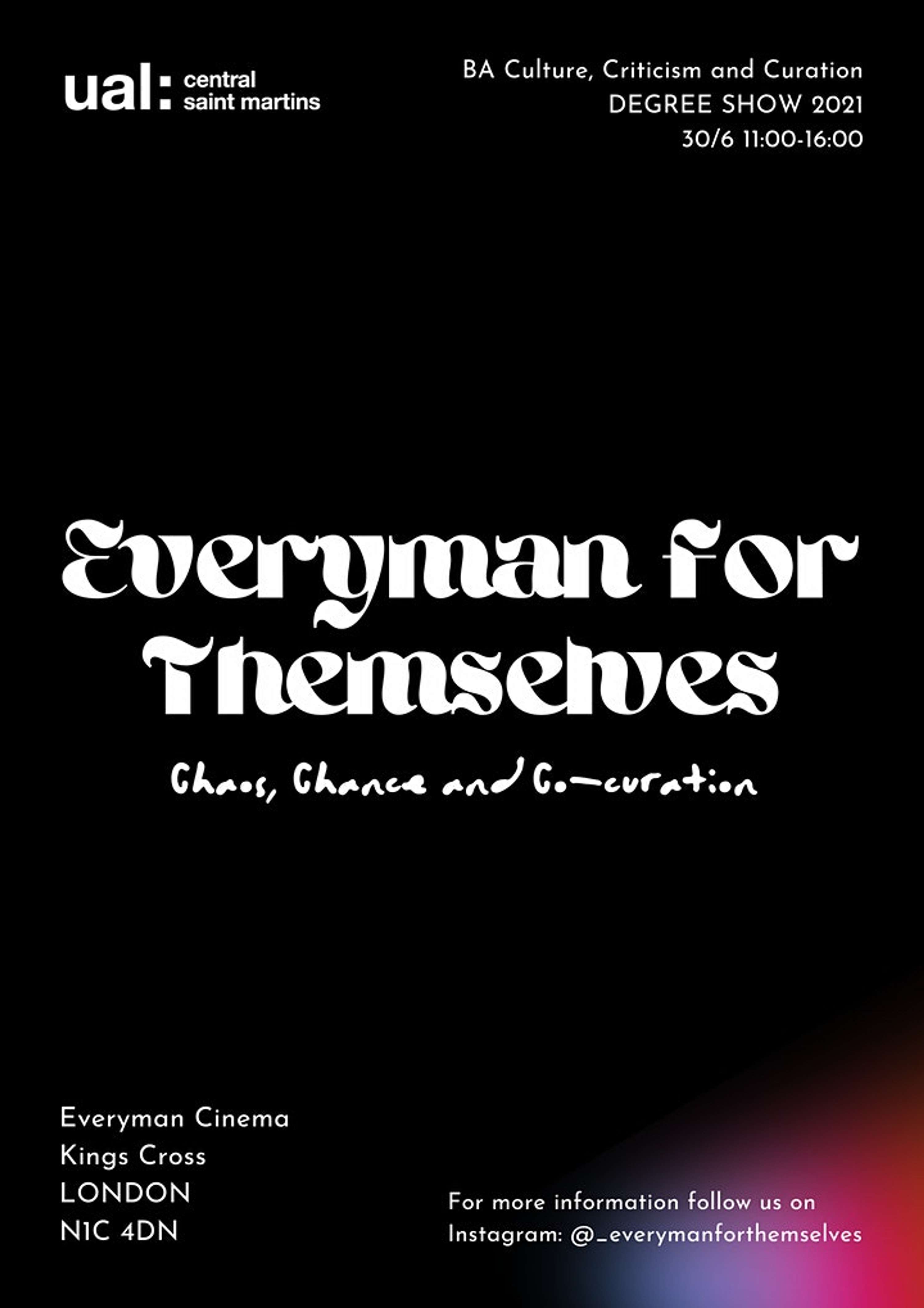 Everyman for Themselves:  Chance, Chaos and Co-curation by Emmanuelle Loca-Gisquet