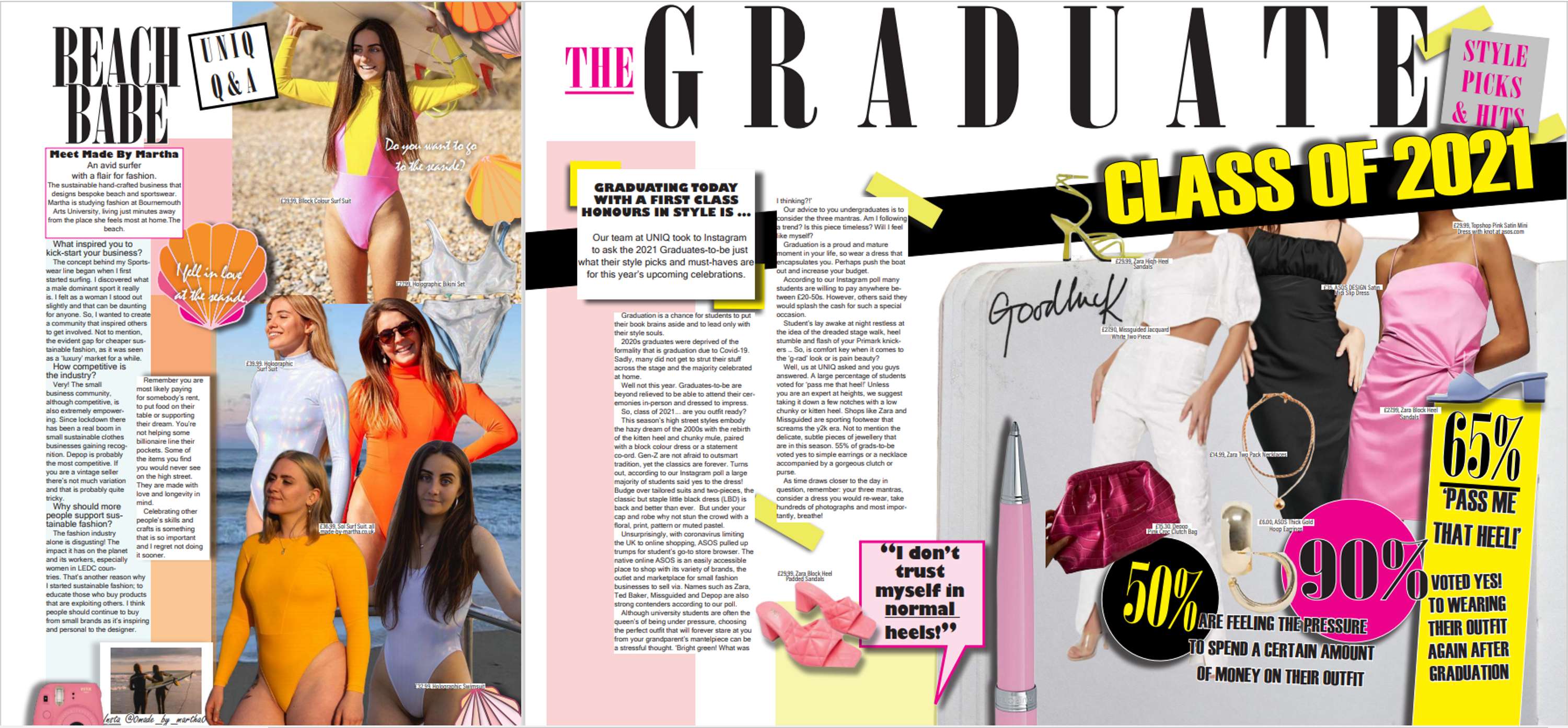 Magazine Pages - Editing or Feature Writing by Lily Mae Pacey