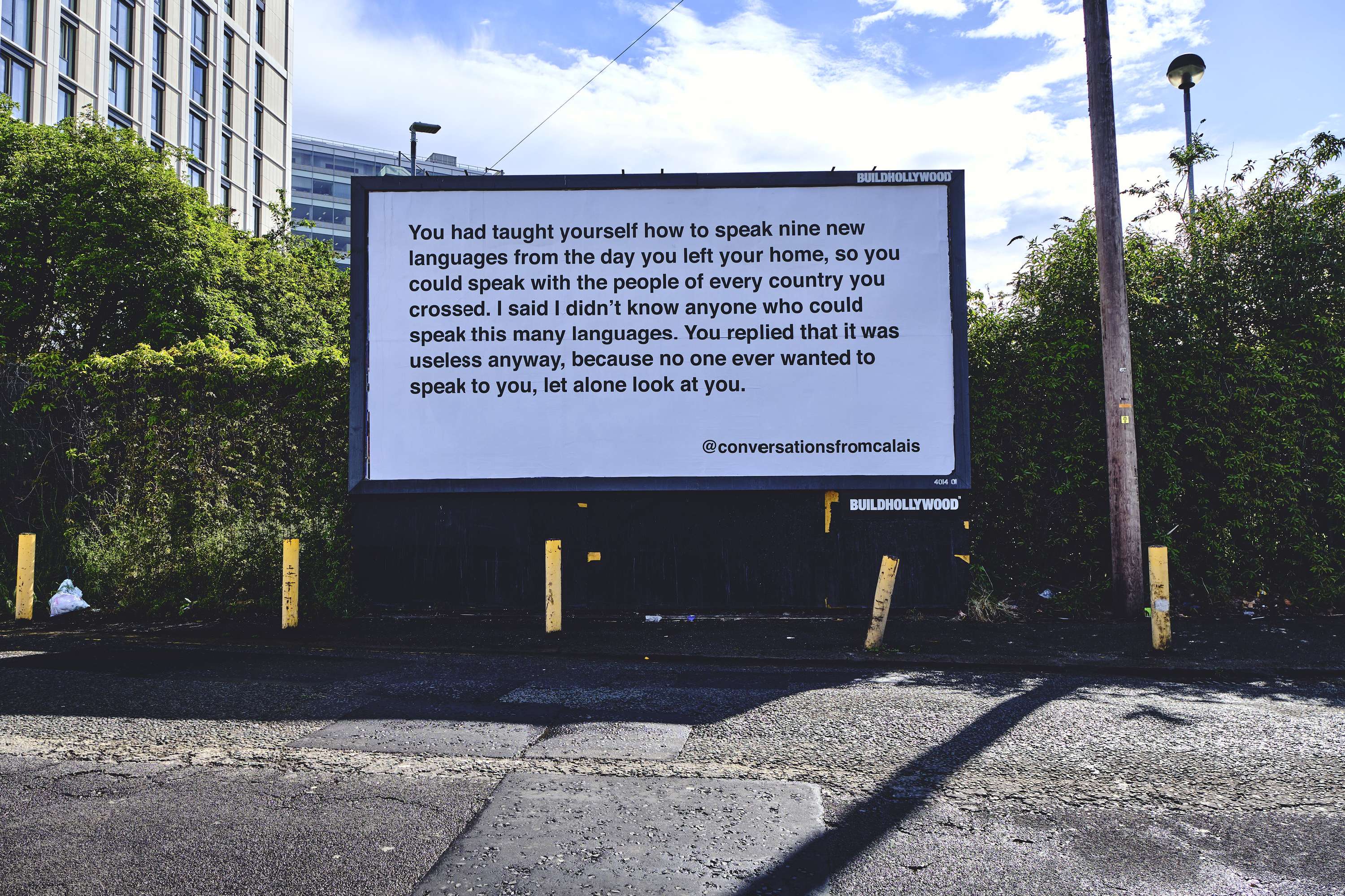 Conversations From Calais Billboards by Mathilda Della Torre