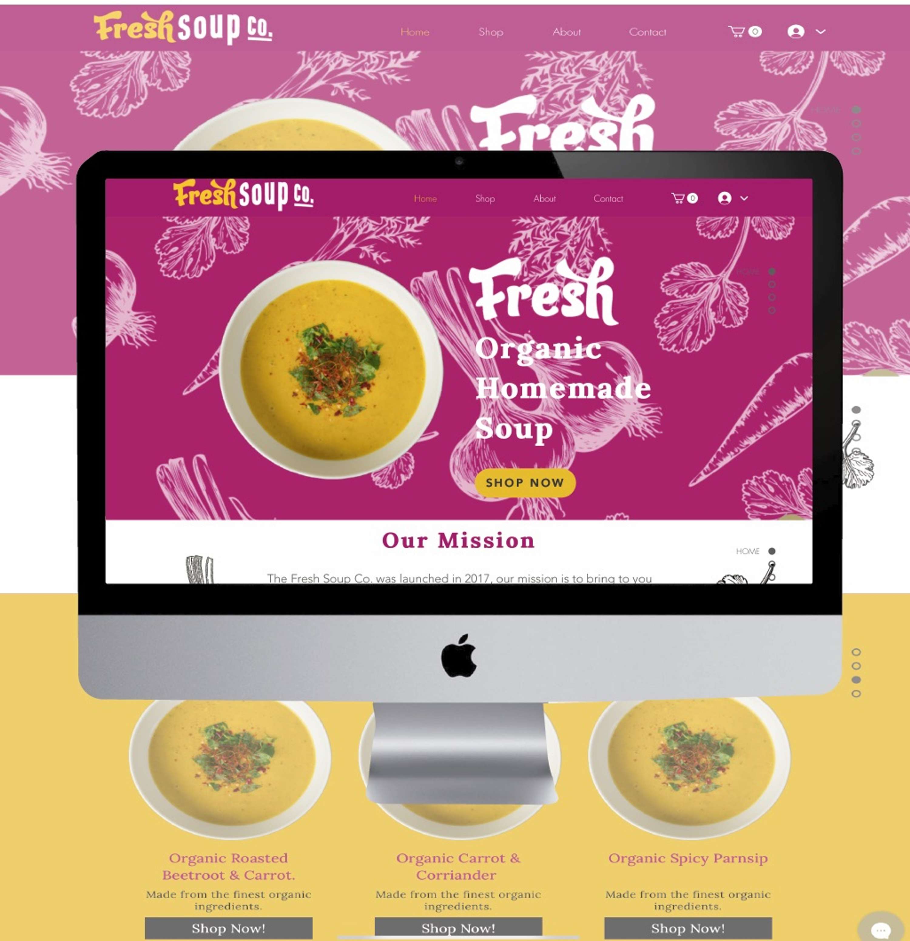 Fresh Soup Company Branding and Web Design by Kim Edwards