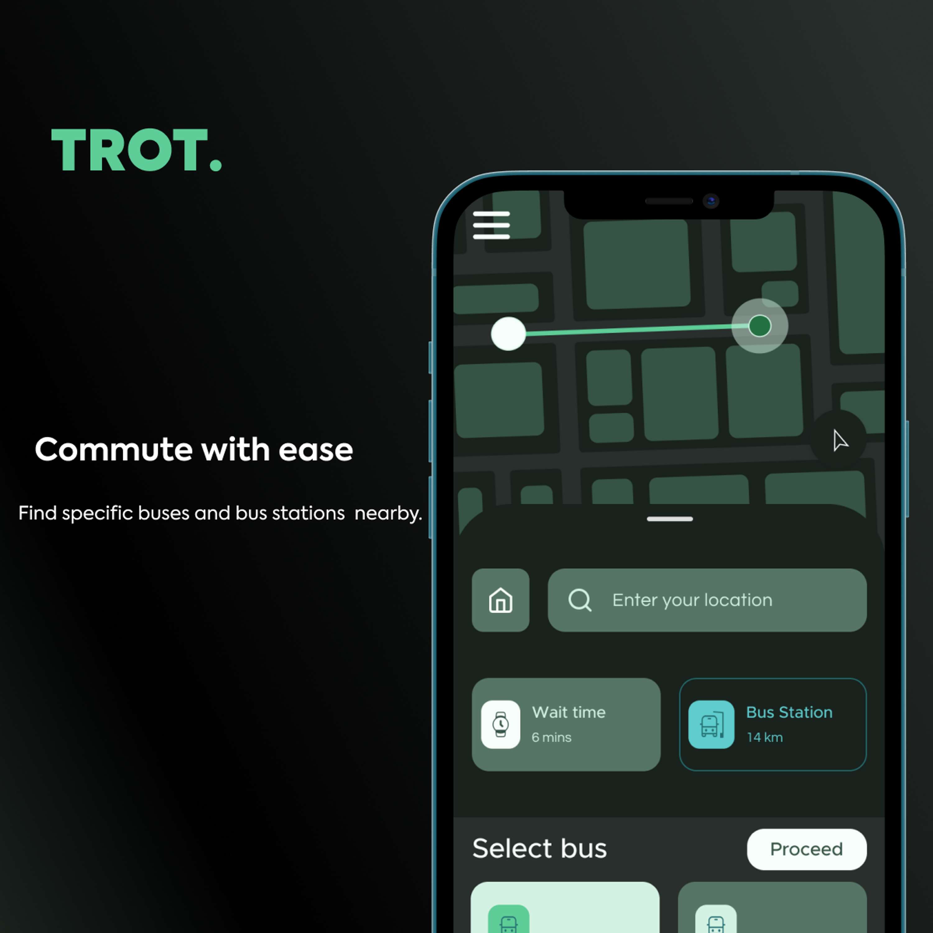 UI Project for Trot Bus Ride App Case-Study by Hakeem Adjei