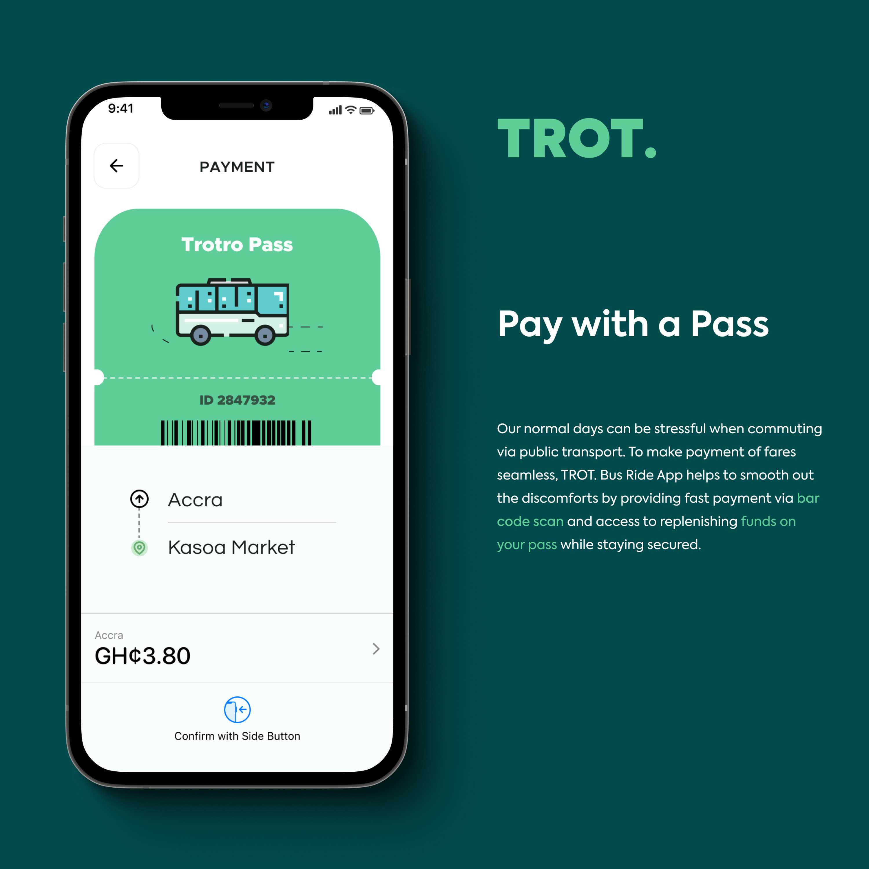 UI Project for Trot Bus Ride App Case-Study by Hakeem Adjei