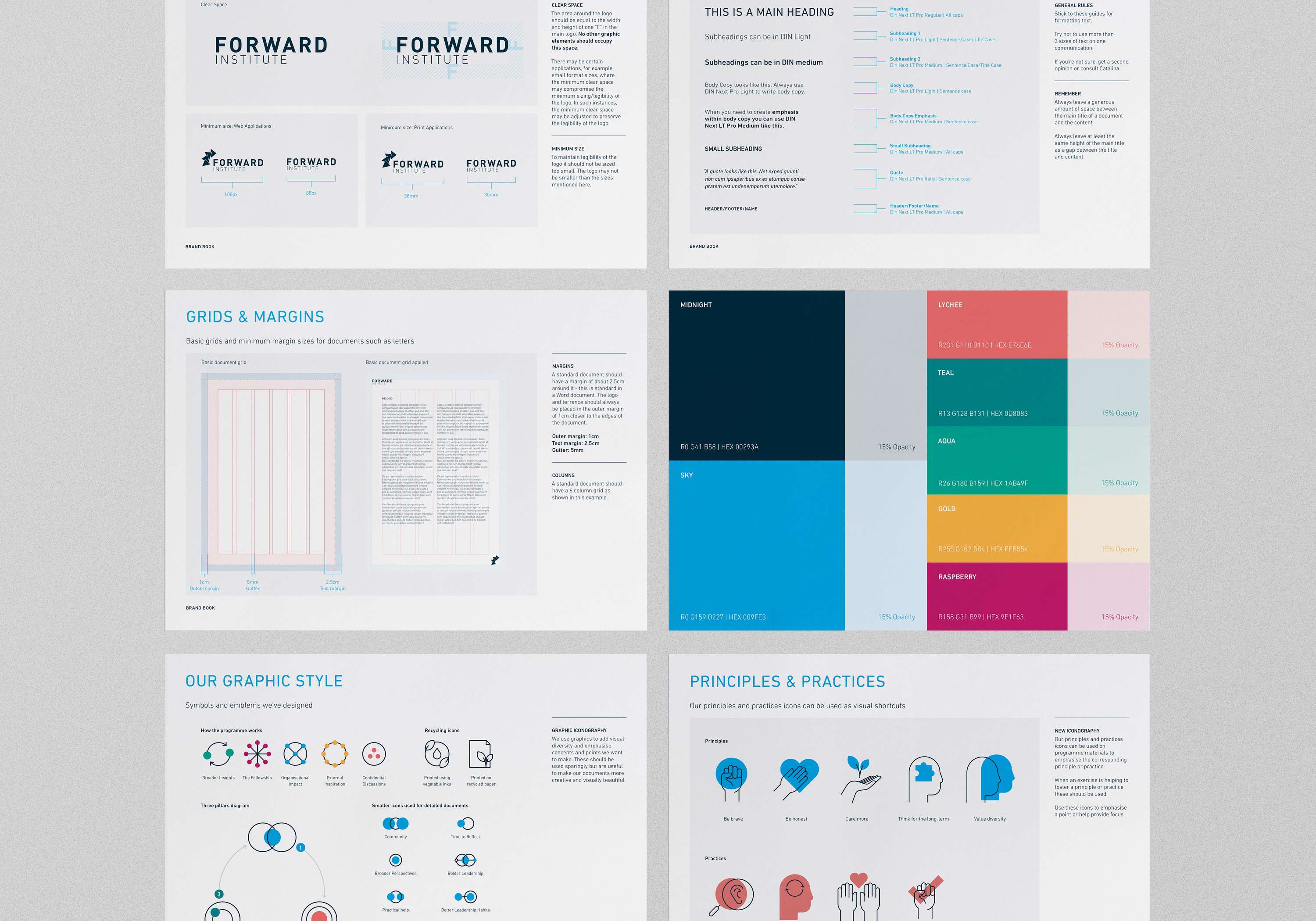 The Forward Institute - Brand Style Guide & Iconography by Catalina Larkins