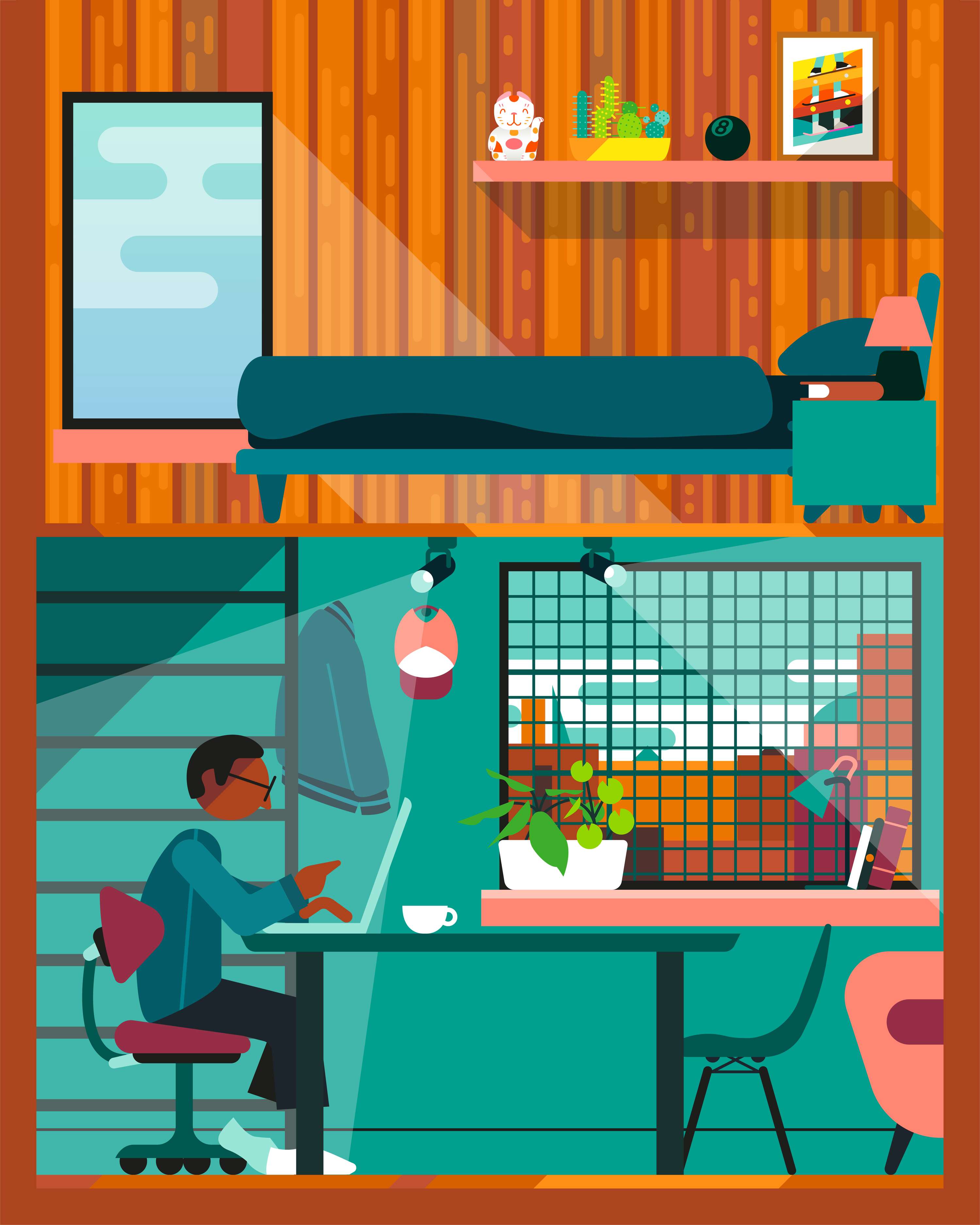 Working From Home Animation by Ben the Illustrator