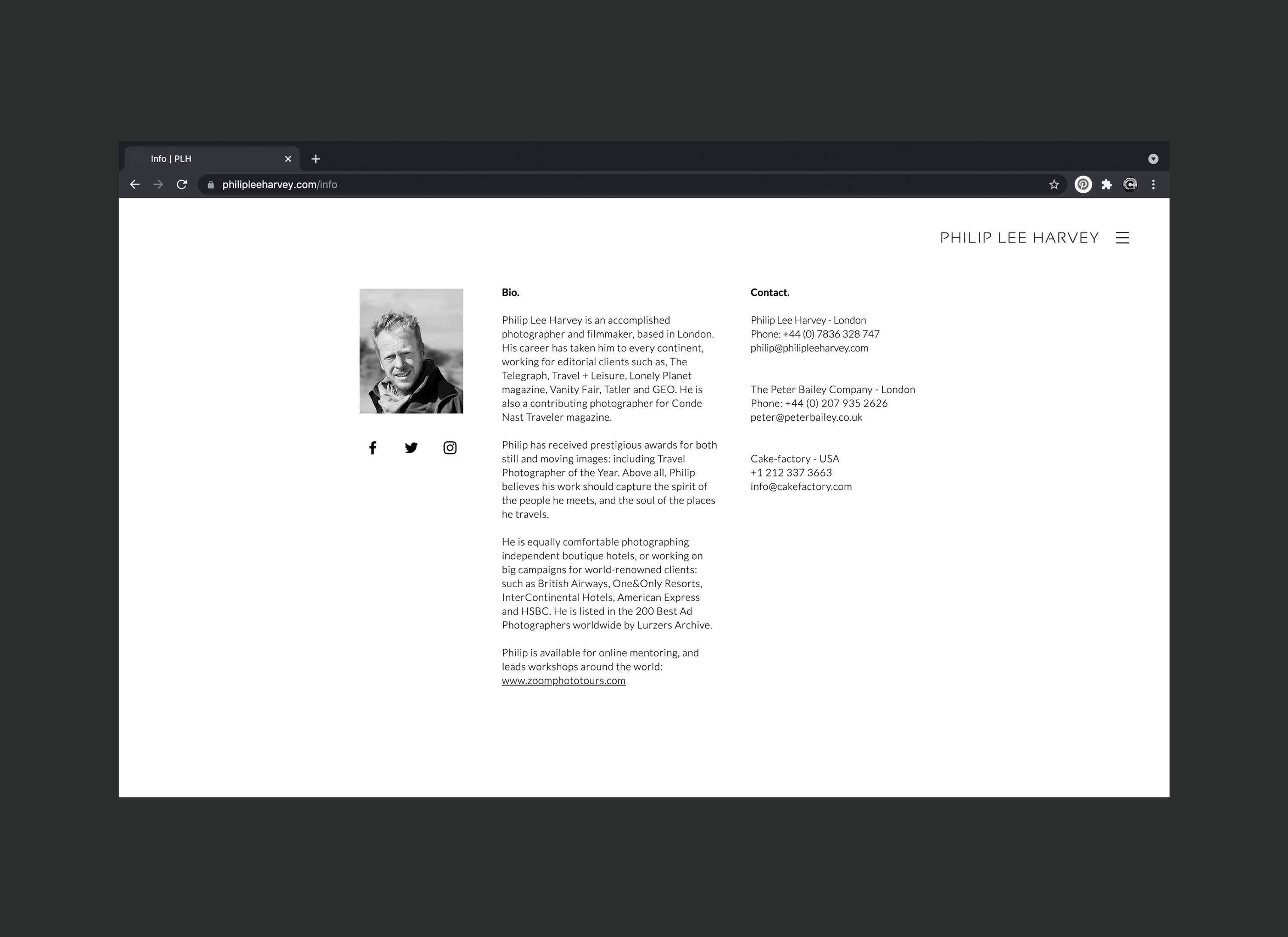 philipleeharvey.com by Craig Baxter