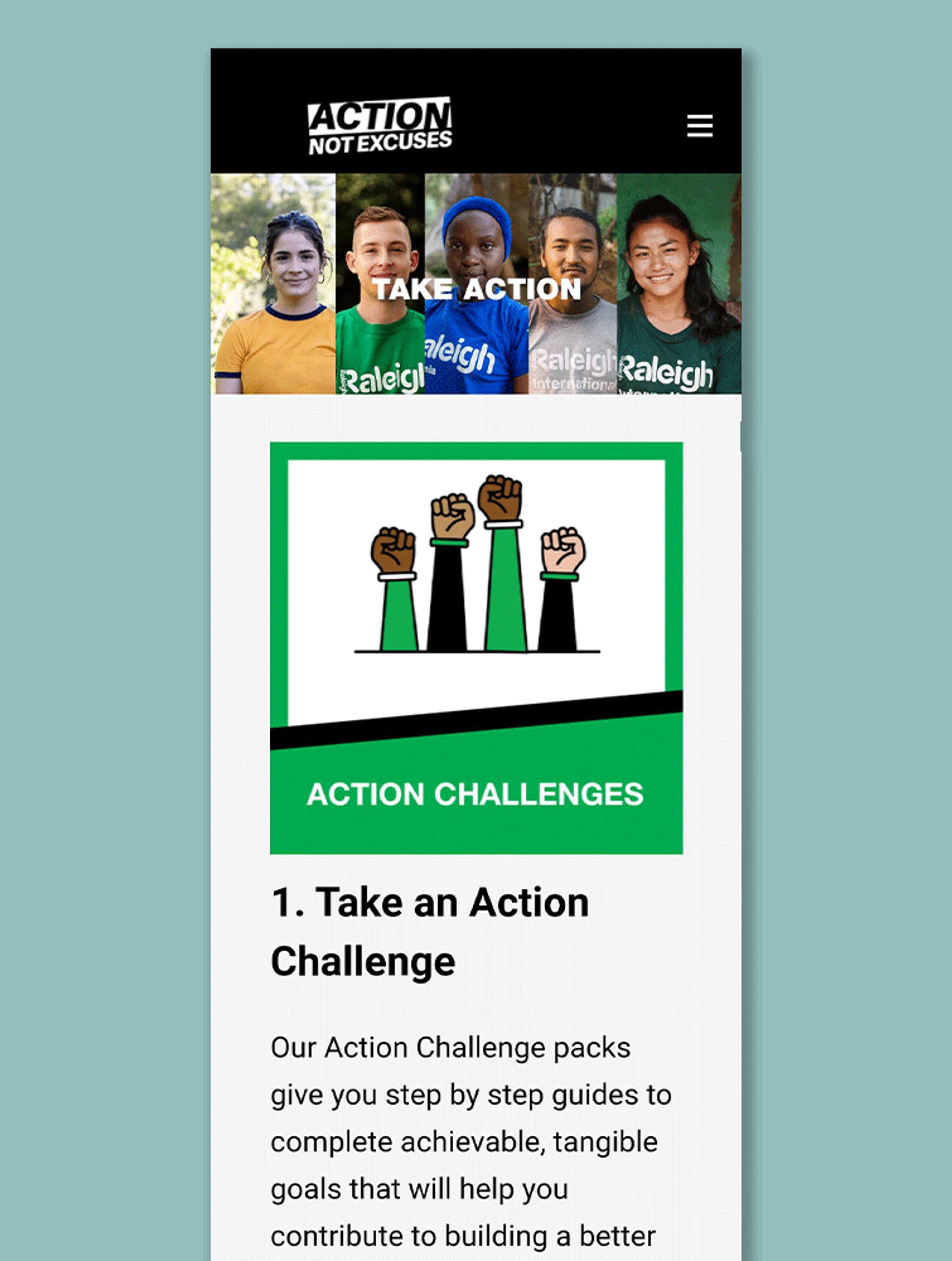 Action Not Excuses Campaign by Emily Coffey