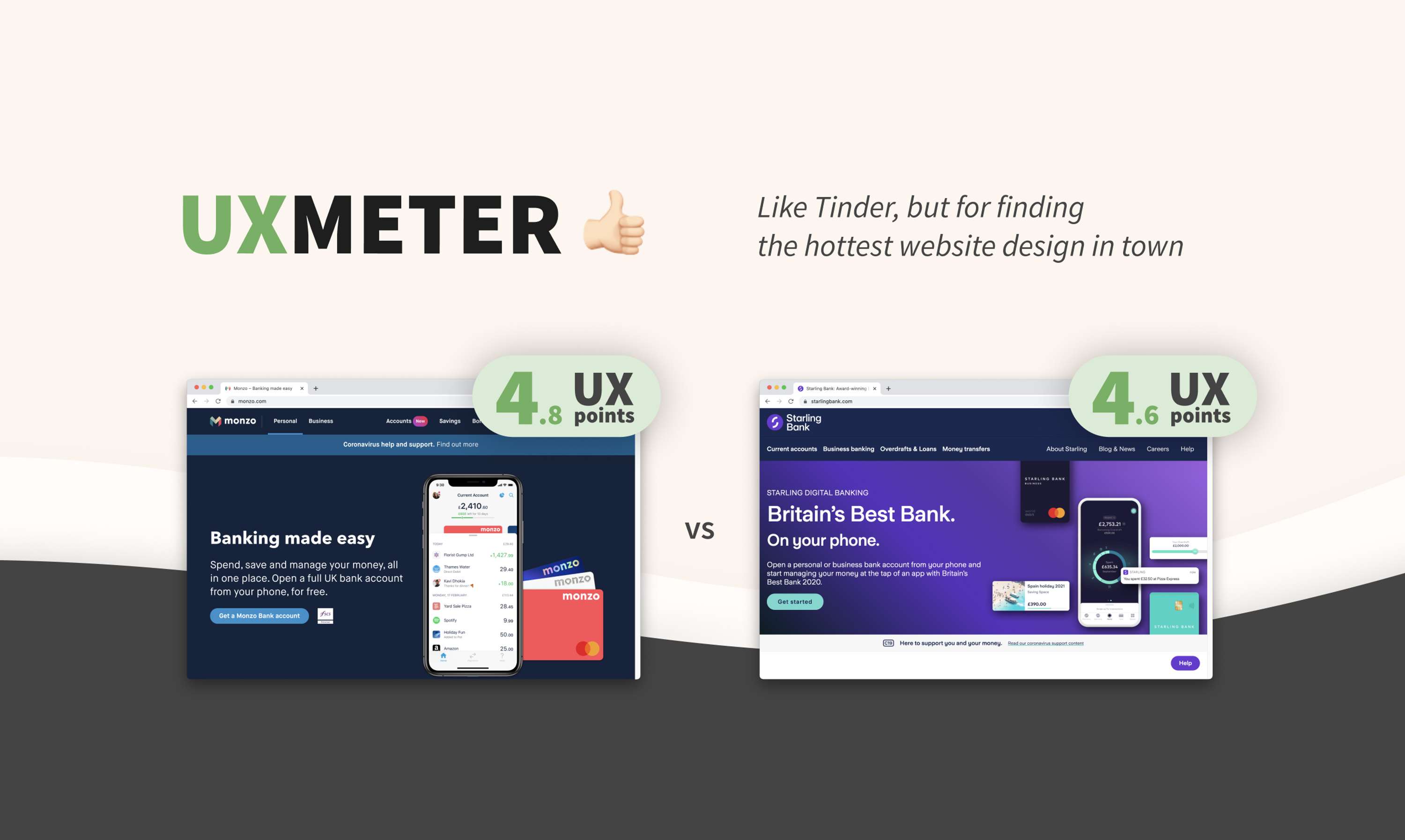 UXmeter – like Tinder, but for finding the hottest website design in town by Sergei Golubev