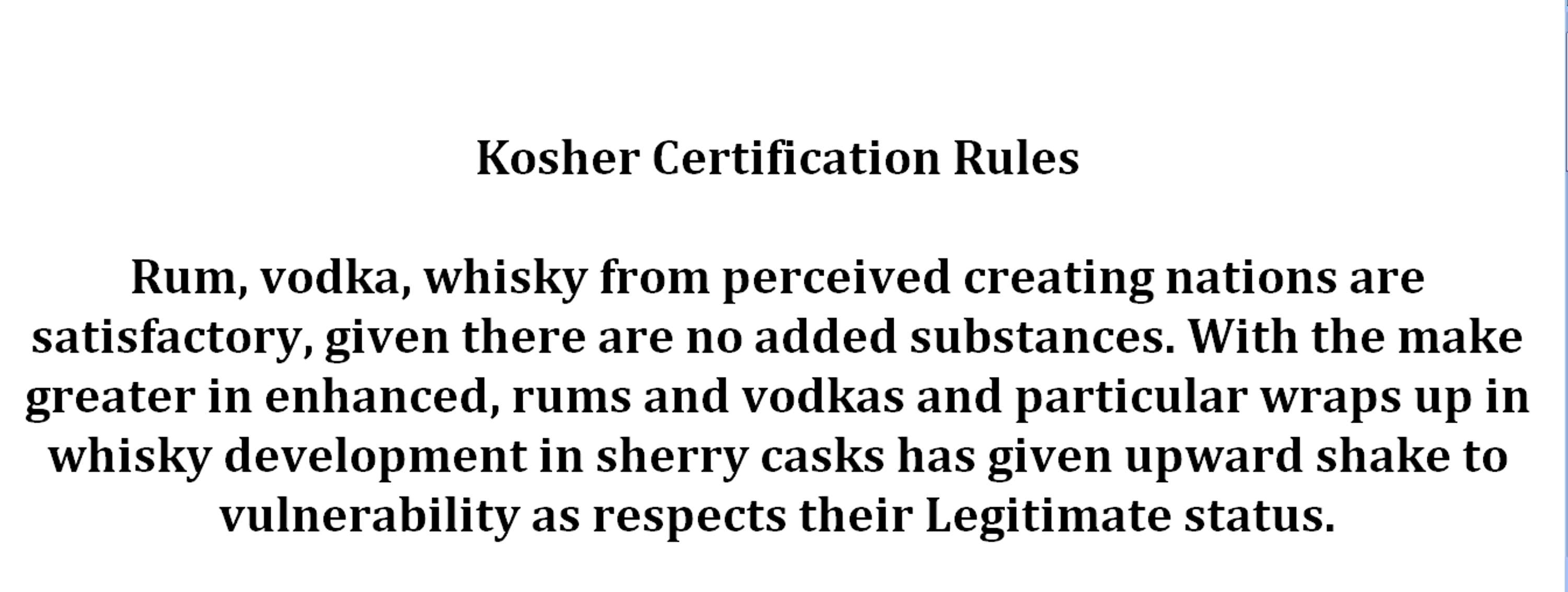 Kosher Certification Rules by Kosher Next