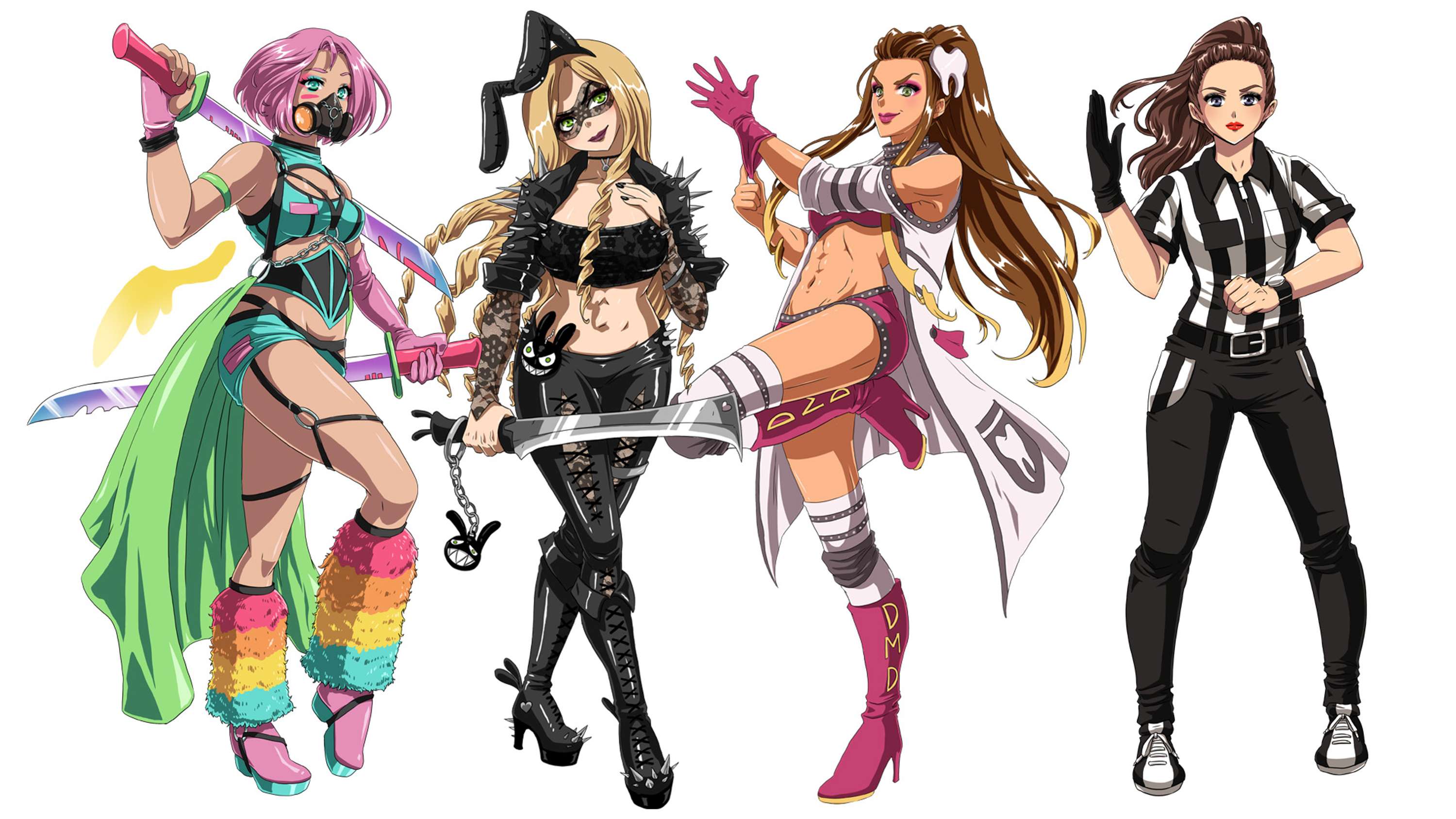 Valkyries of Wrestling - Women in Wrestling Art Project by Ruth Keattch