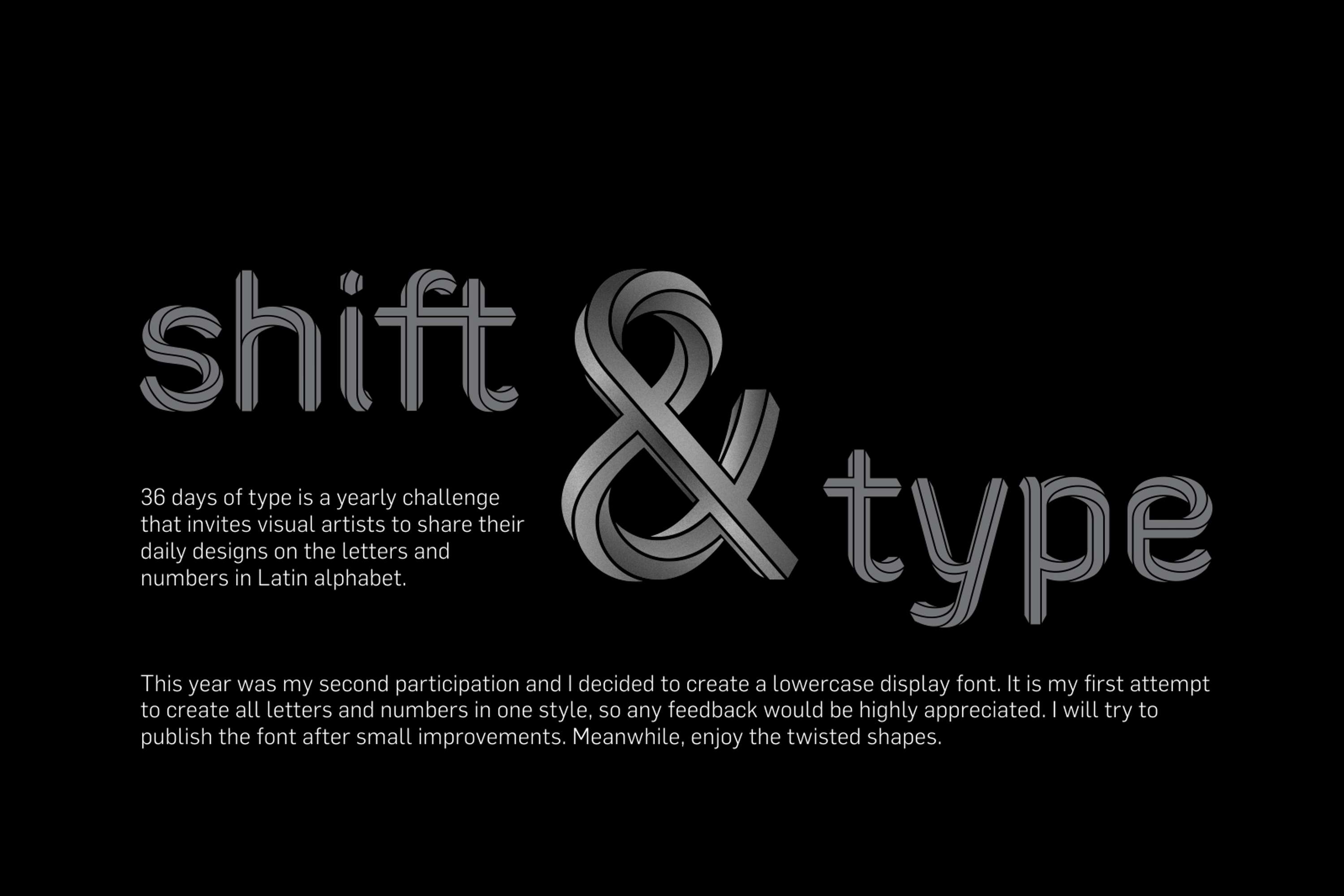 36 Days of Type 2021 | Shiftogram by Nicky Genov