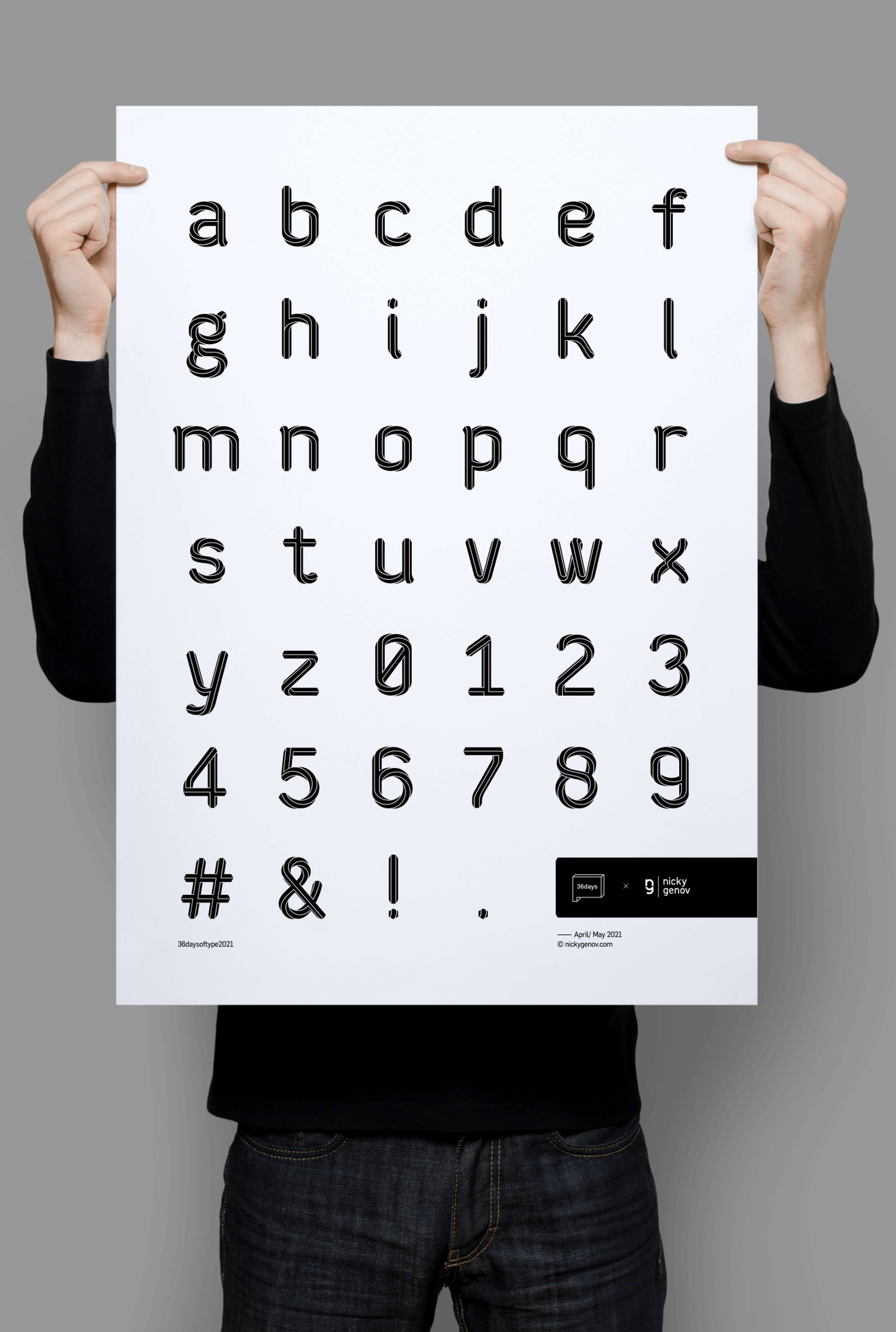 36 Days of Type 2021 | Shiftogram by Nicky Genov