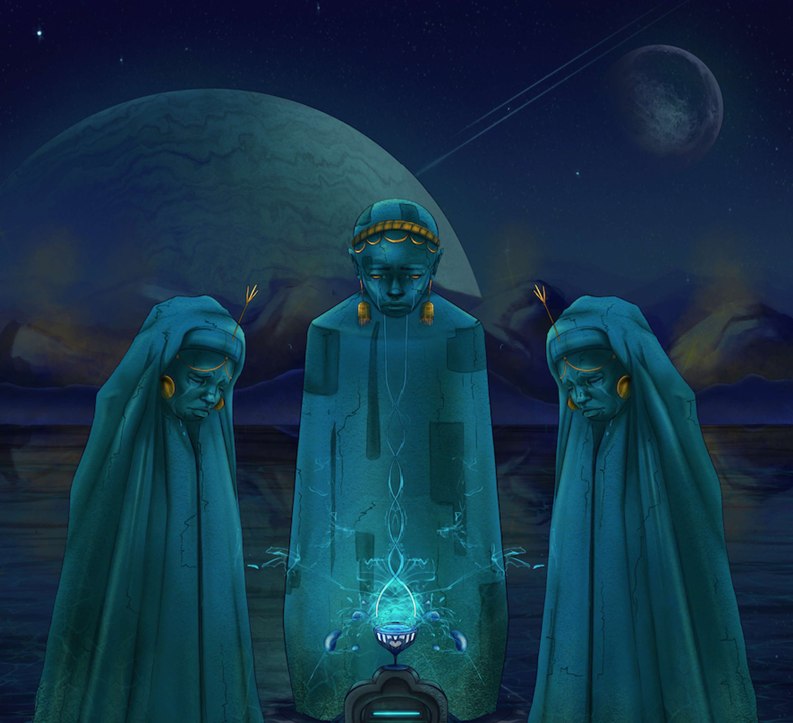 FIVE CUPS by Saffron Cann