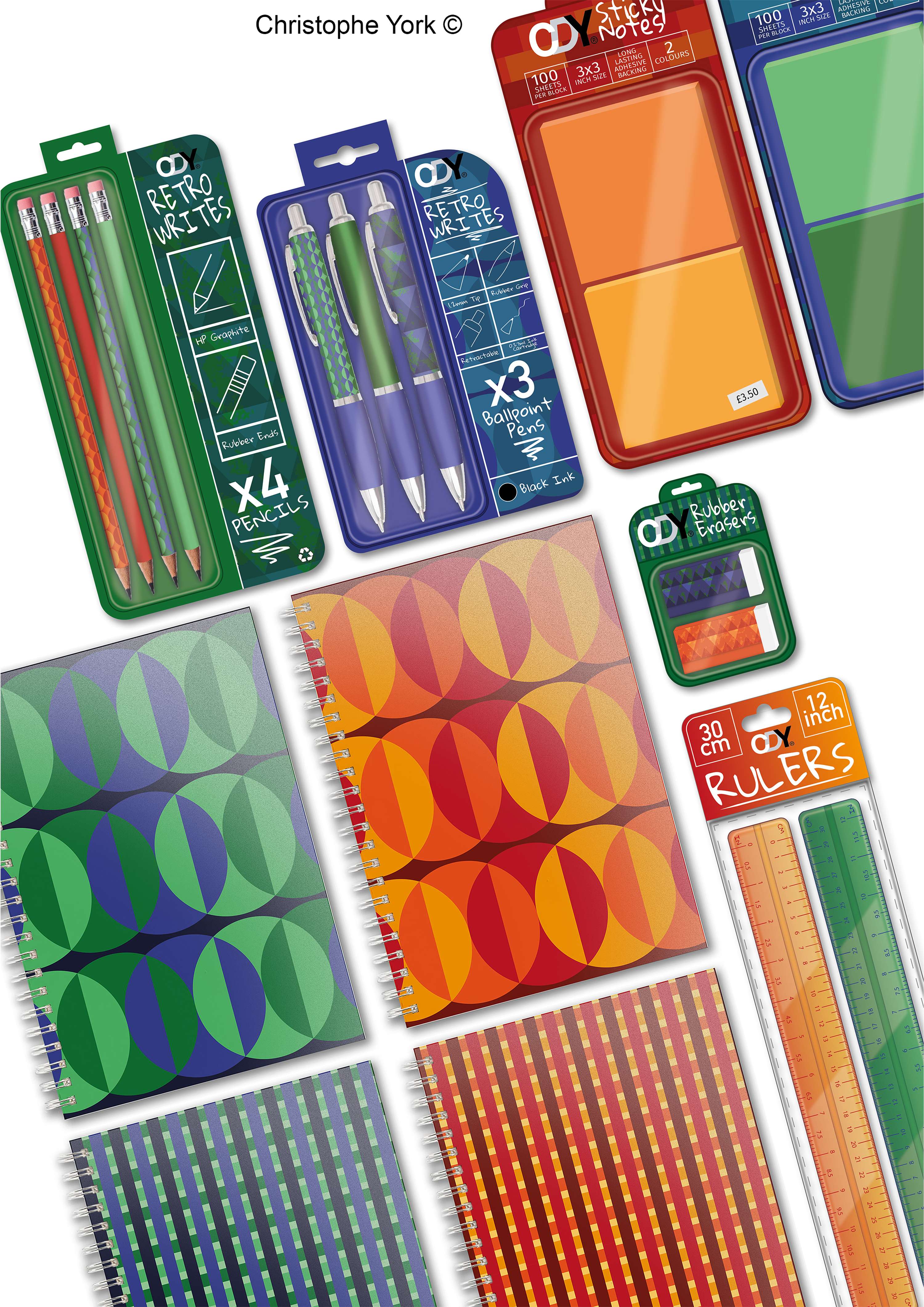 1970s Contemporary Stationery by Christophe York