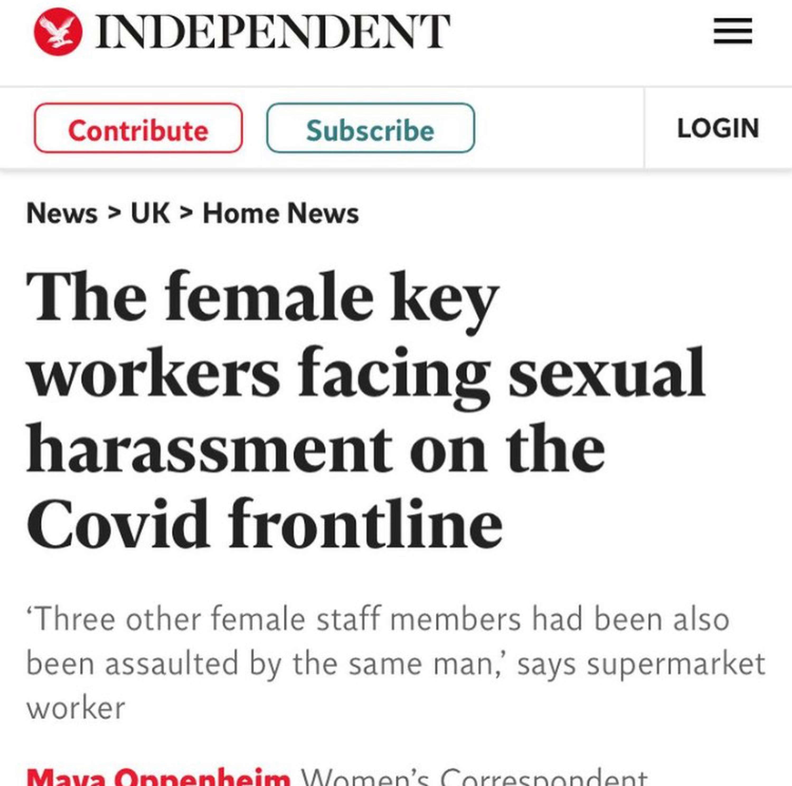 Frontline Harassment project by Cheer Up Luv for The Independent by Rachelle Cox