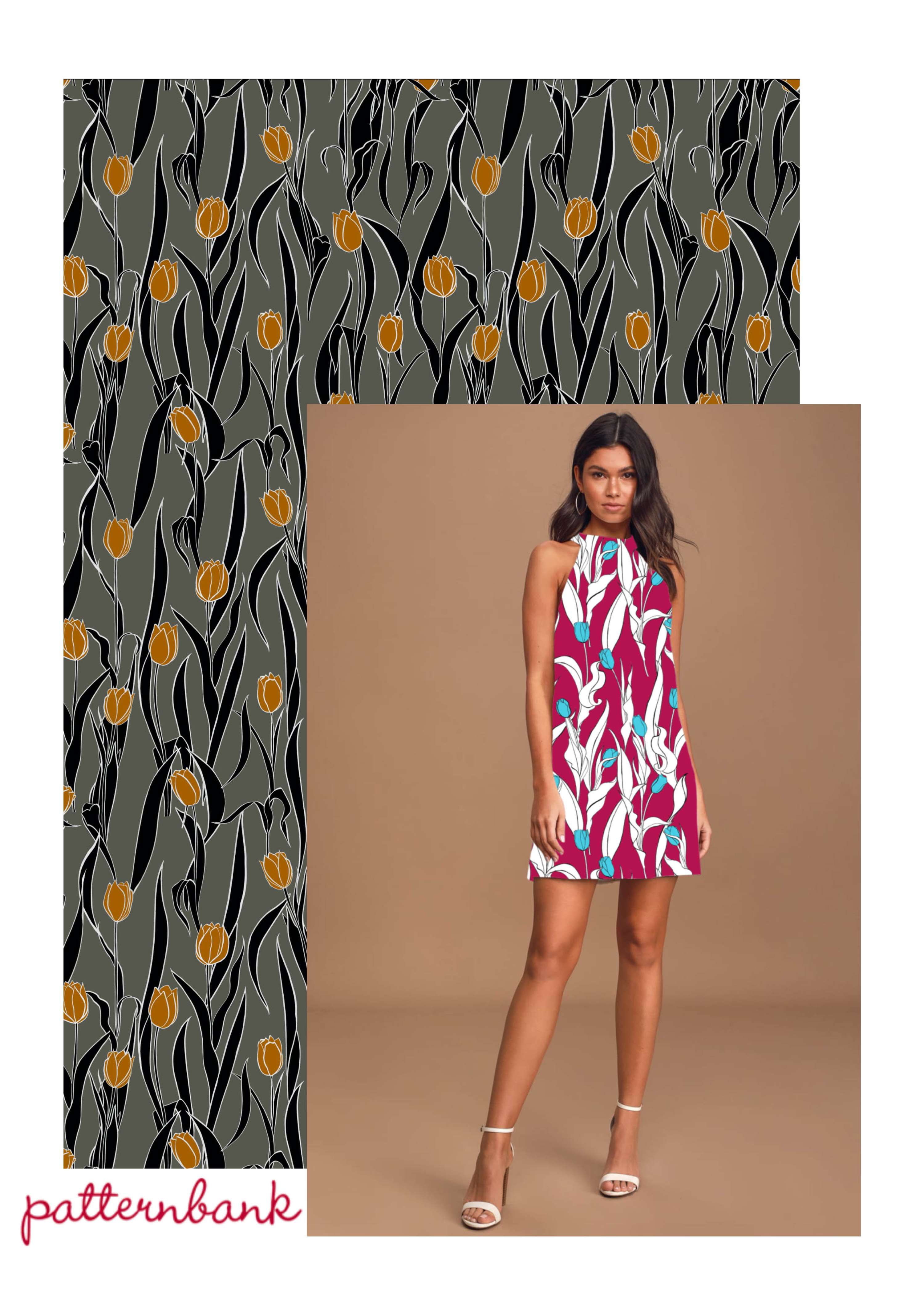 Patternbank Fabric by Louise Marley