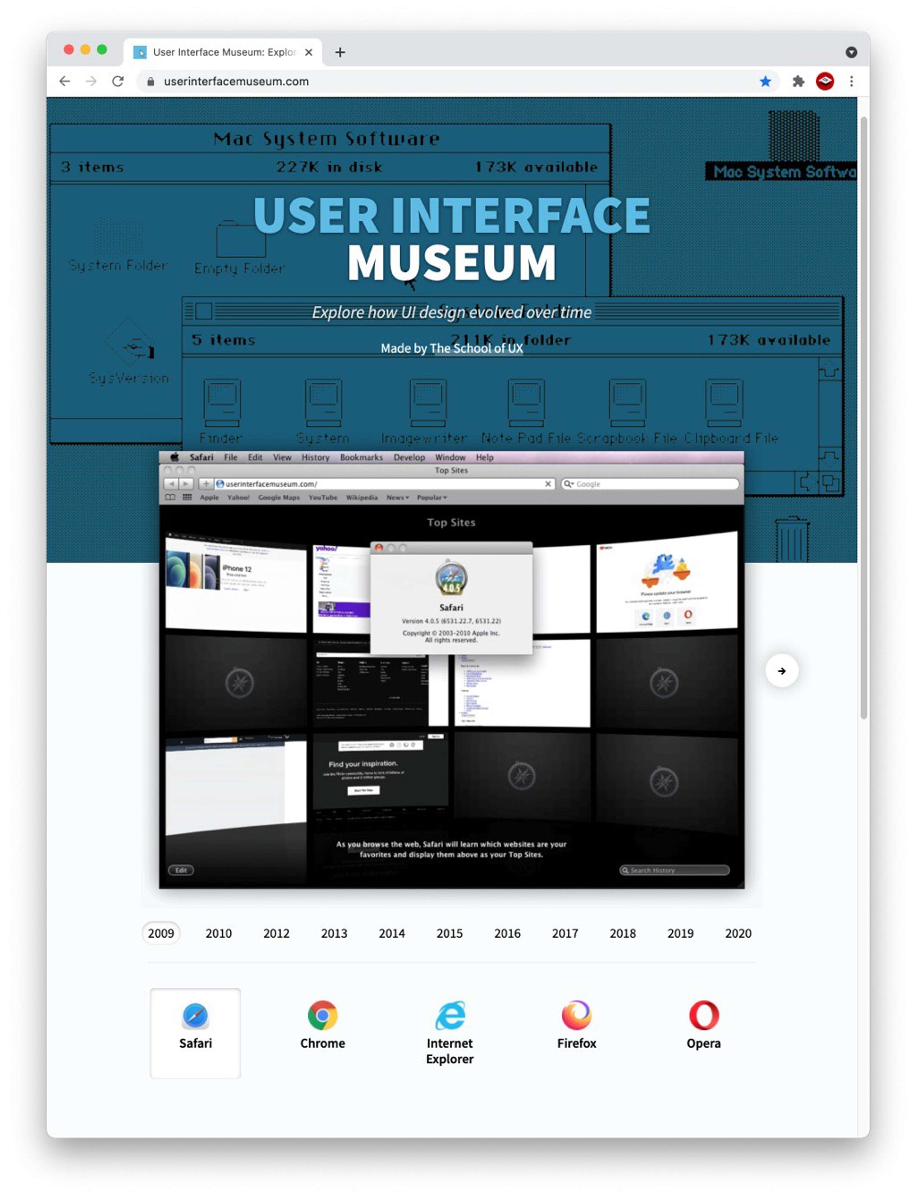 Exploring how UI design evolved over time with User Interface Museum by Sergei Golubev
