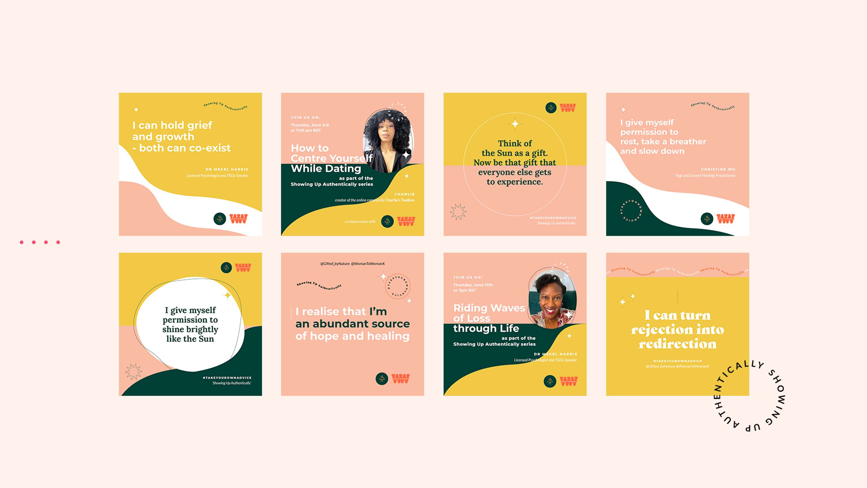"Showing up authentically" series by Benedetta Manfredi