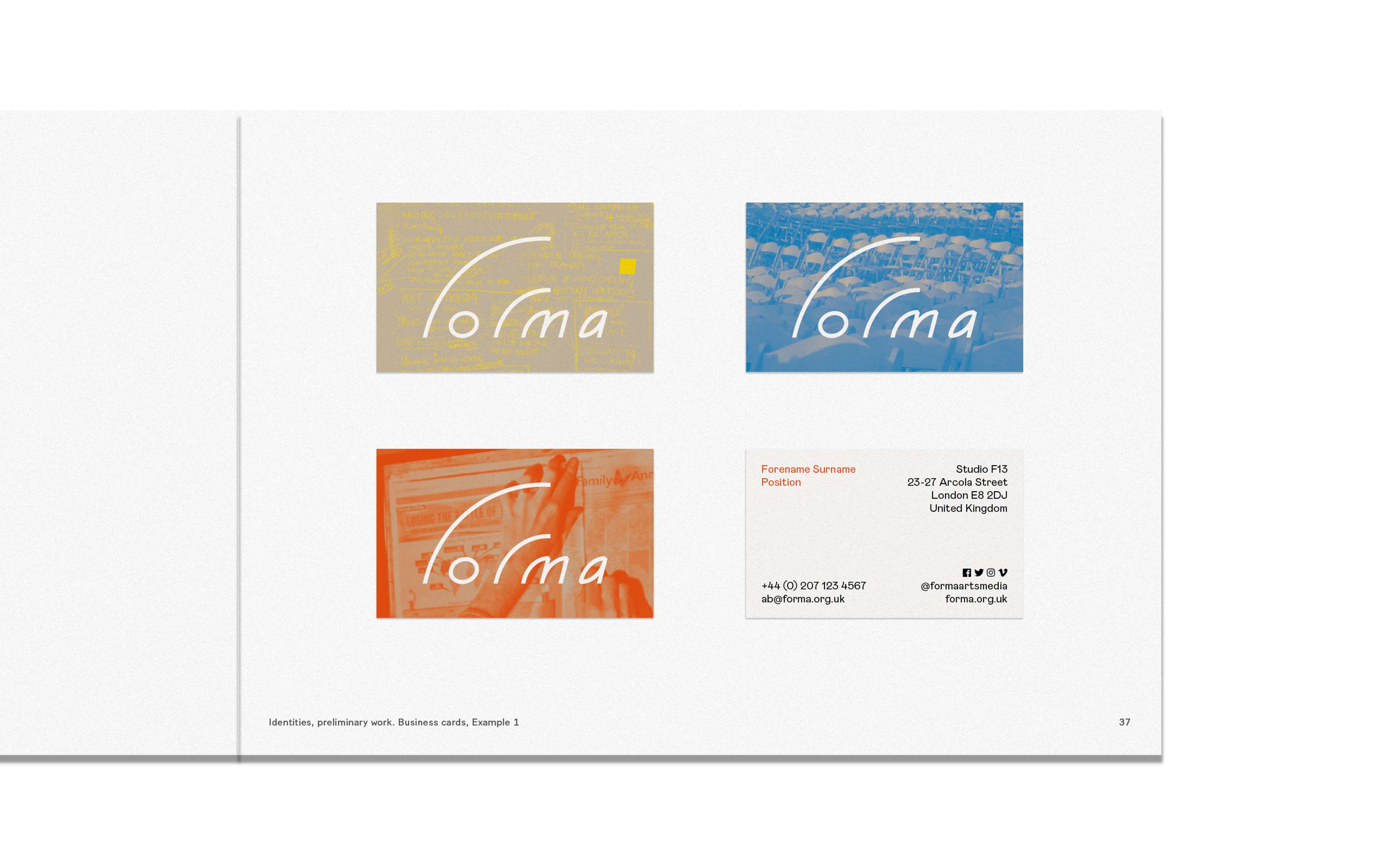 Forma identity work by Michael Bojkowski