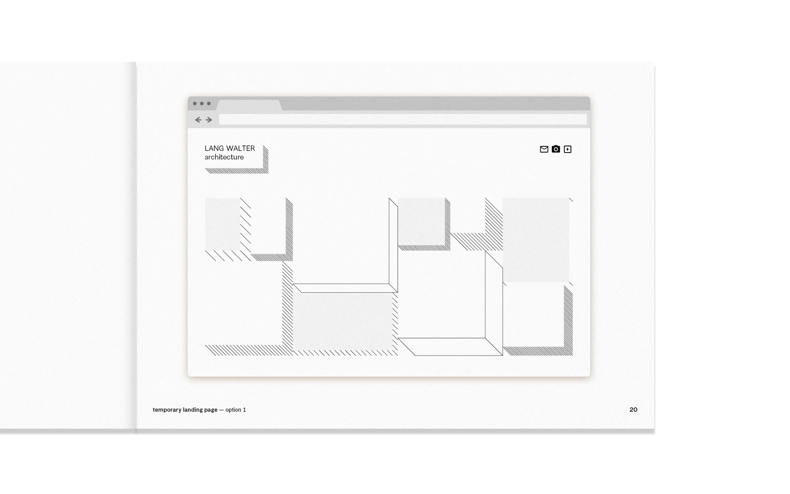 Lang Walter Architecture preliminary identity work by Michael Bojkowski