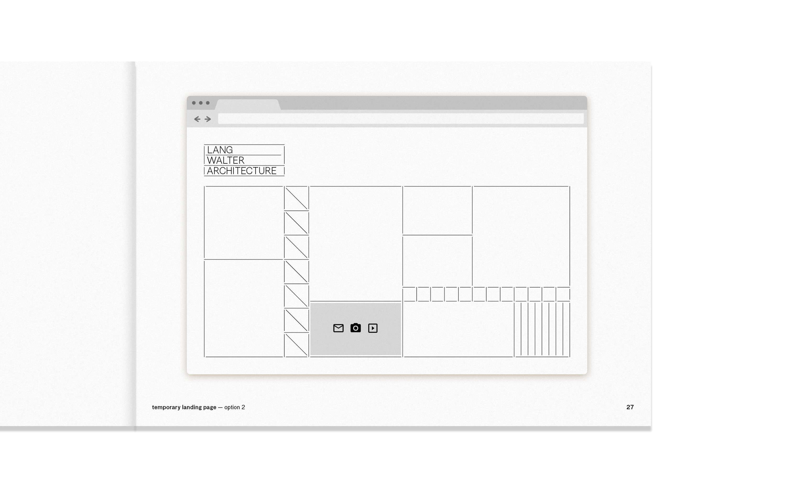 Lang Walter Architecture preliminary identity work by Michael Bojkowski