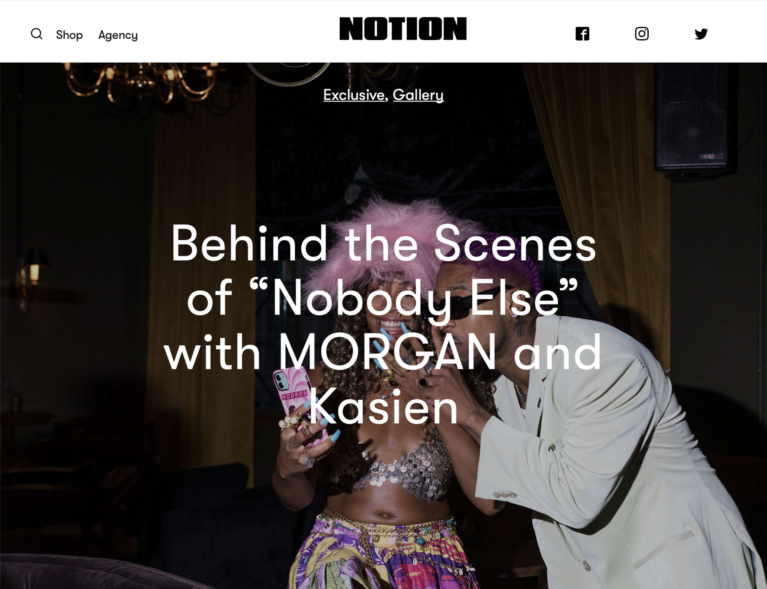 On Notion: Morgan x Kasien 'Nobody Else' MV BTS by Belinda Jiao