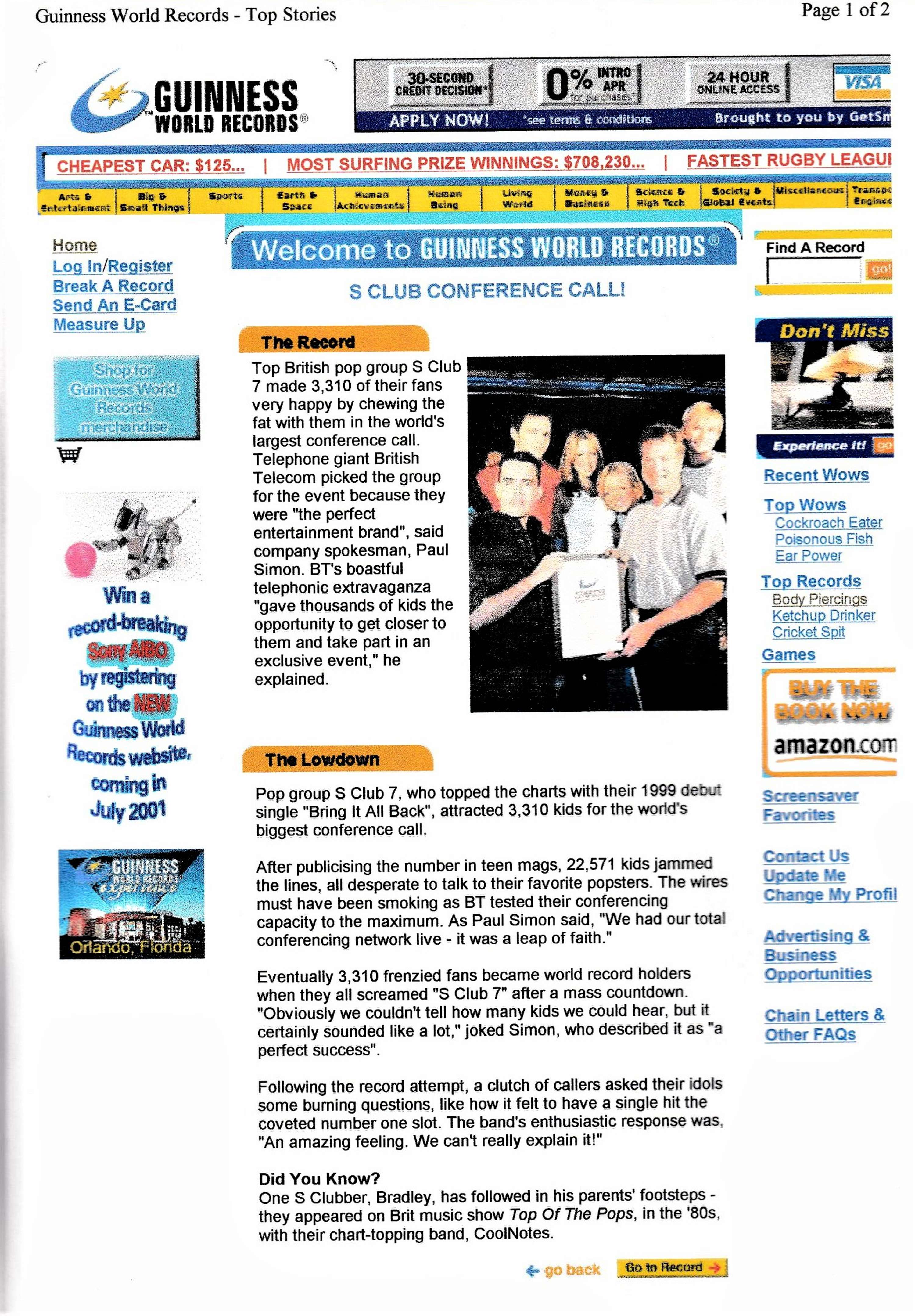 Guinness World Records - website launch by Mary Lewens