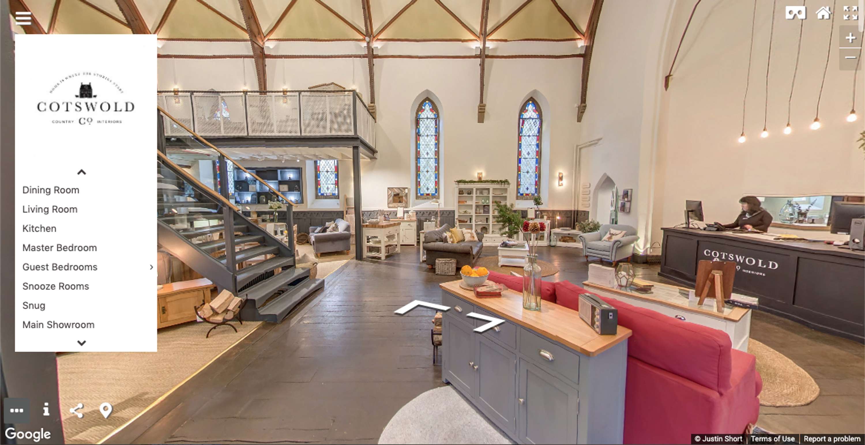 A simulated 360° Google tour for Shortwork's showcase video by Livia Lucie