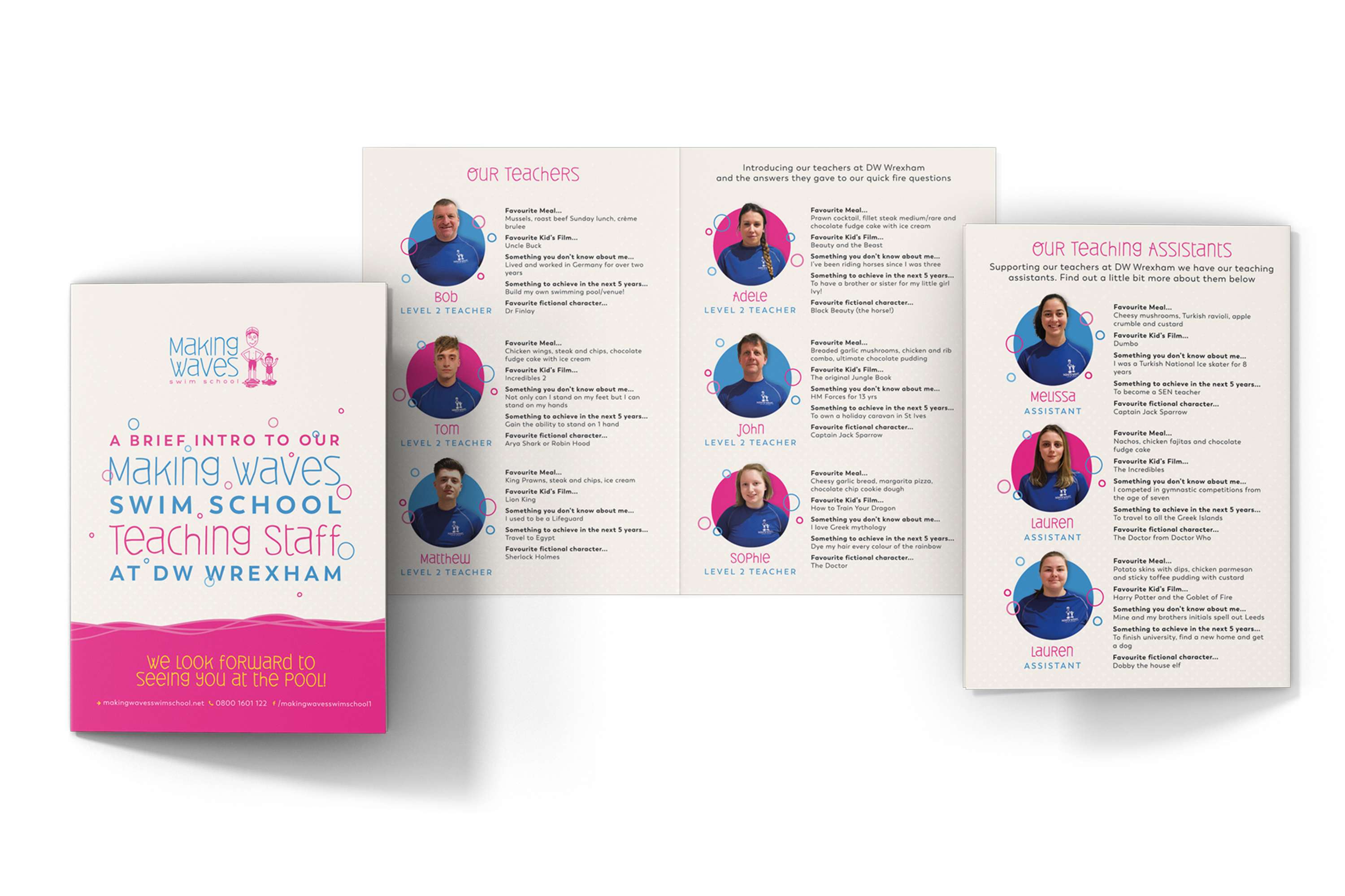 Fun branding and all round design for Making Waves Swim School by Livia Lucie