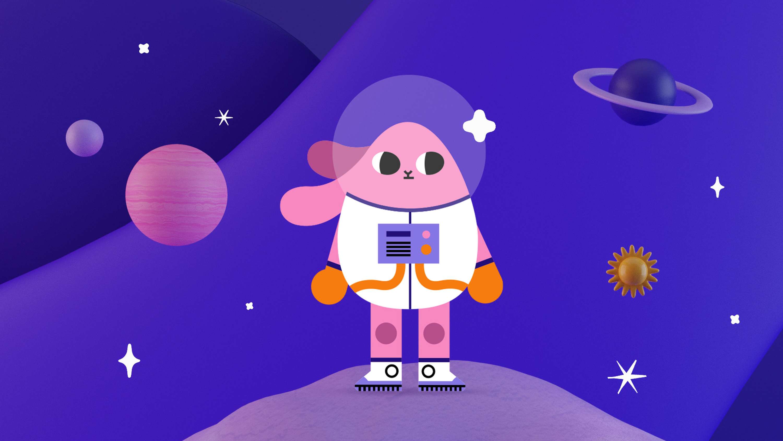 Space Bunny | Character Design & Walk Cycle by Vanessa Farano