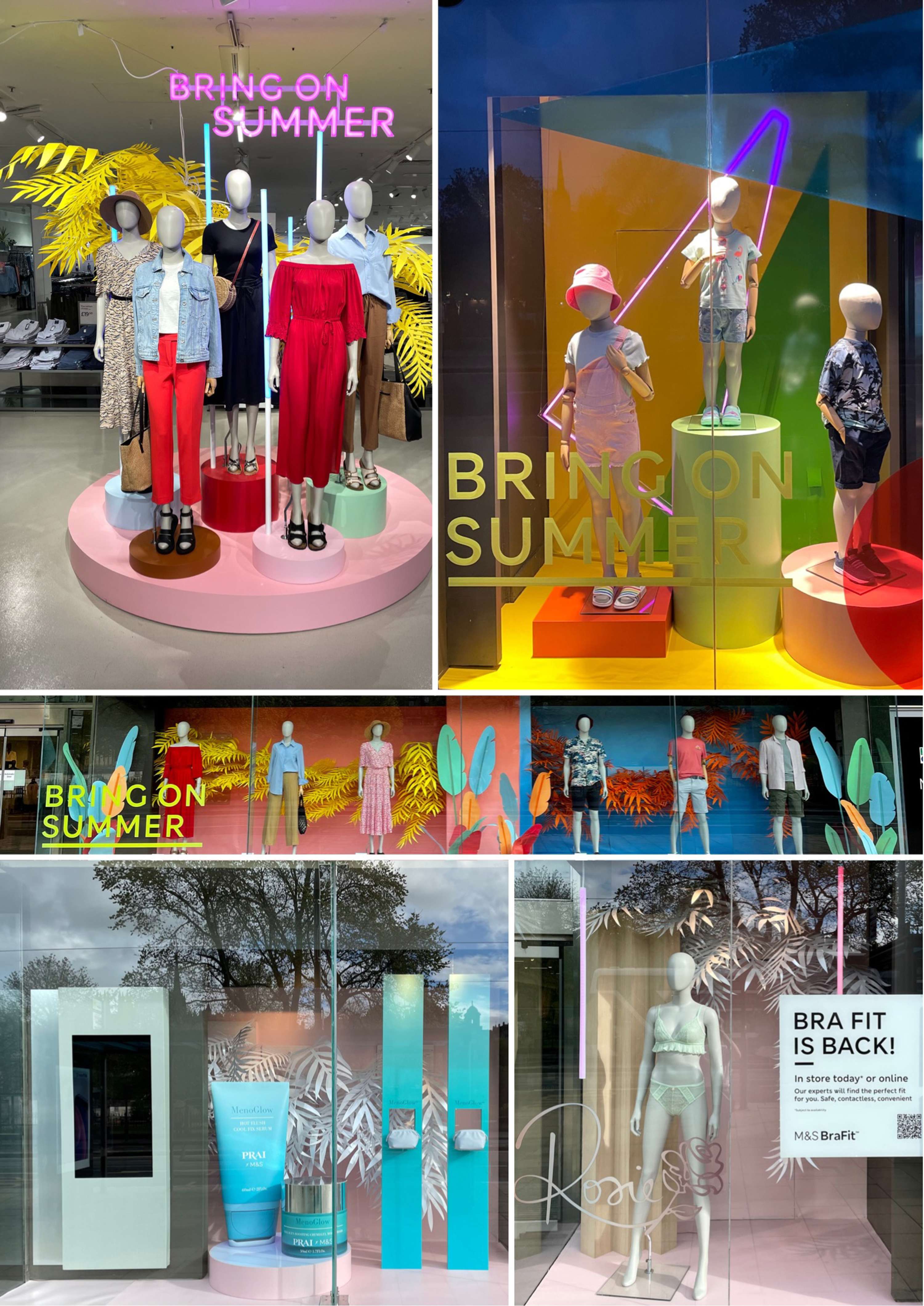 Mark's and Spencer 'Bring on Summer' window scheme by Clari Hayman