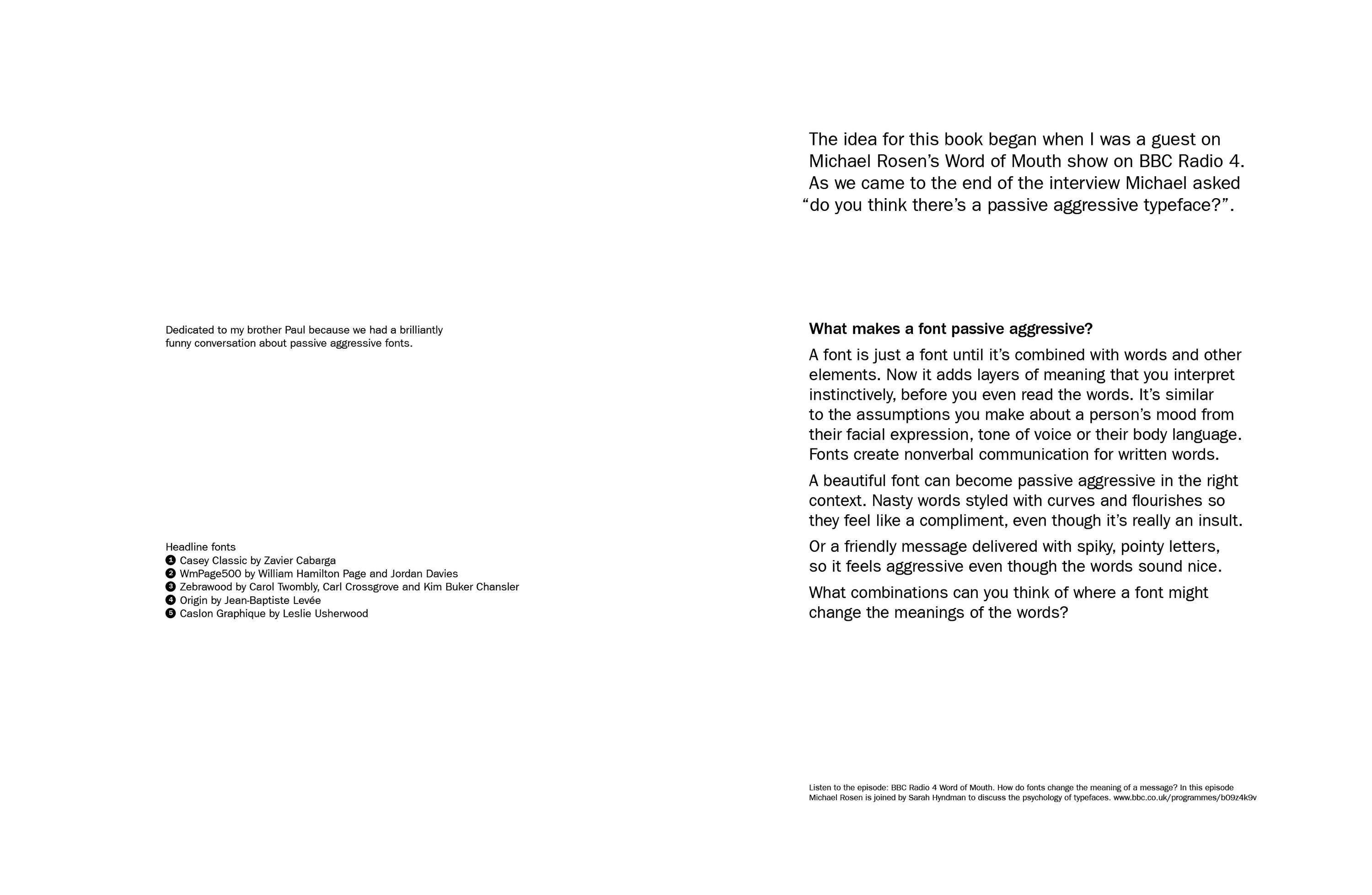 Passive Aggressive Fonts: Typographic colouring book for adults by Type Tasting with Sarah Hyndman