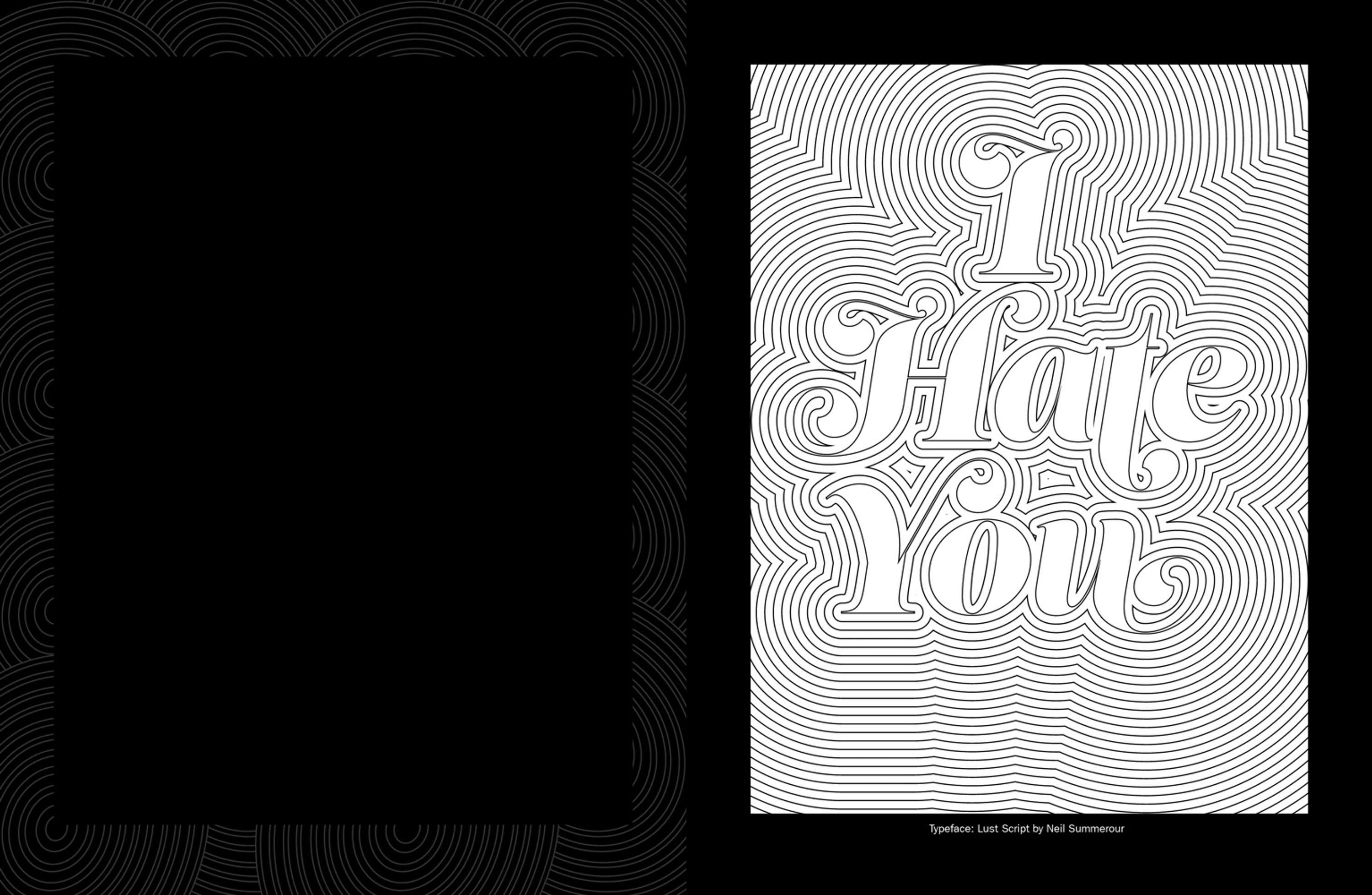 Passive Aggressive Fonts: Typographic colouring book for adults by Type Tasting with Sarah Hyndman
