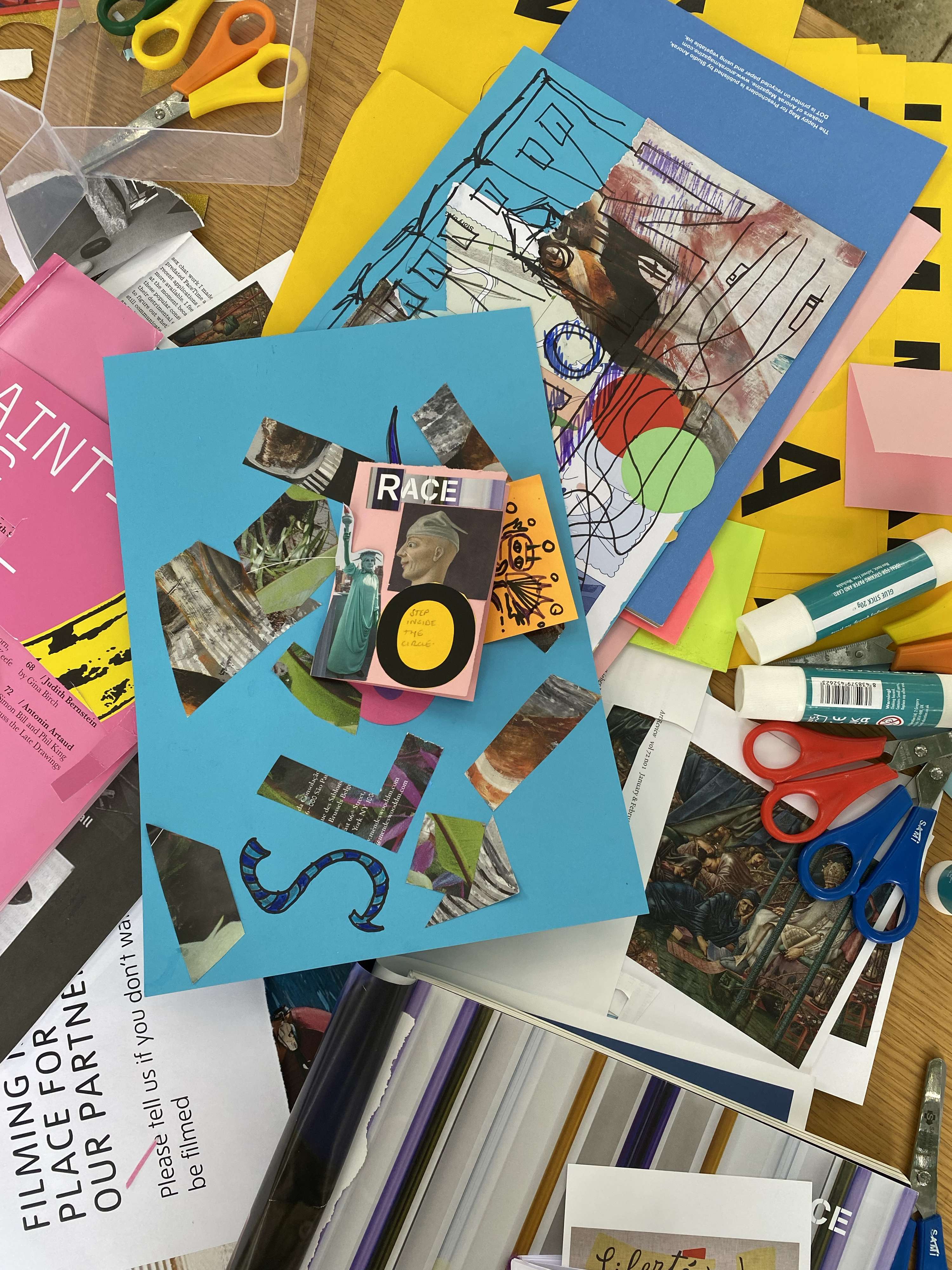Zine making workshop at the Tate Britain x Azeema Mag by Dalia Al-Dujaili