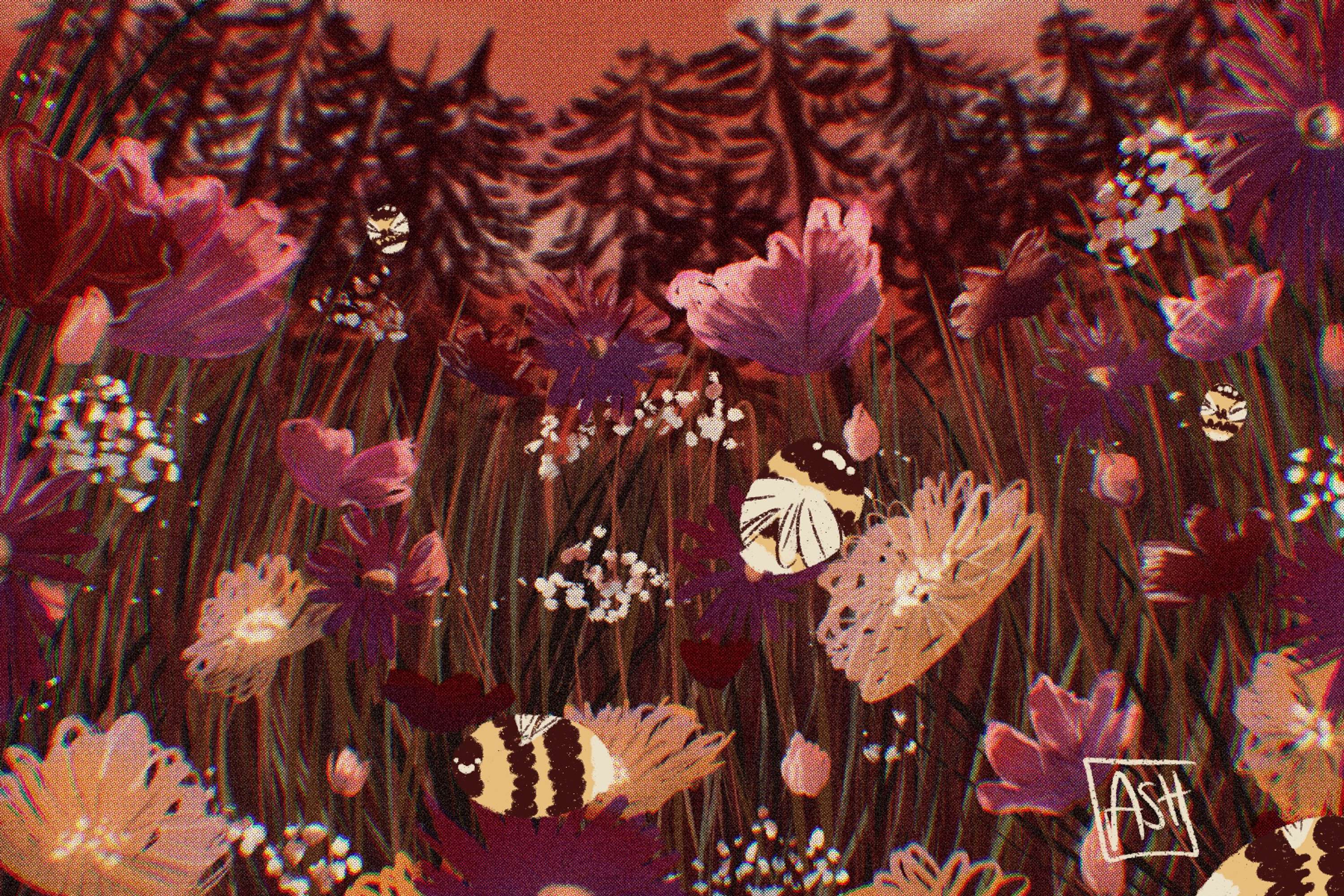 Illustrations- selected environments by Ashleigh Nicole